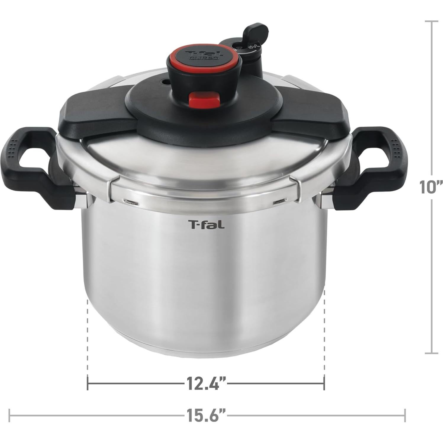 Olla a presión T-fal Clipso 6.3L acero inoxidable inducción
