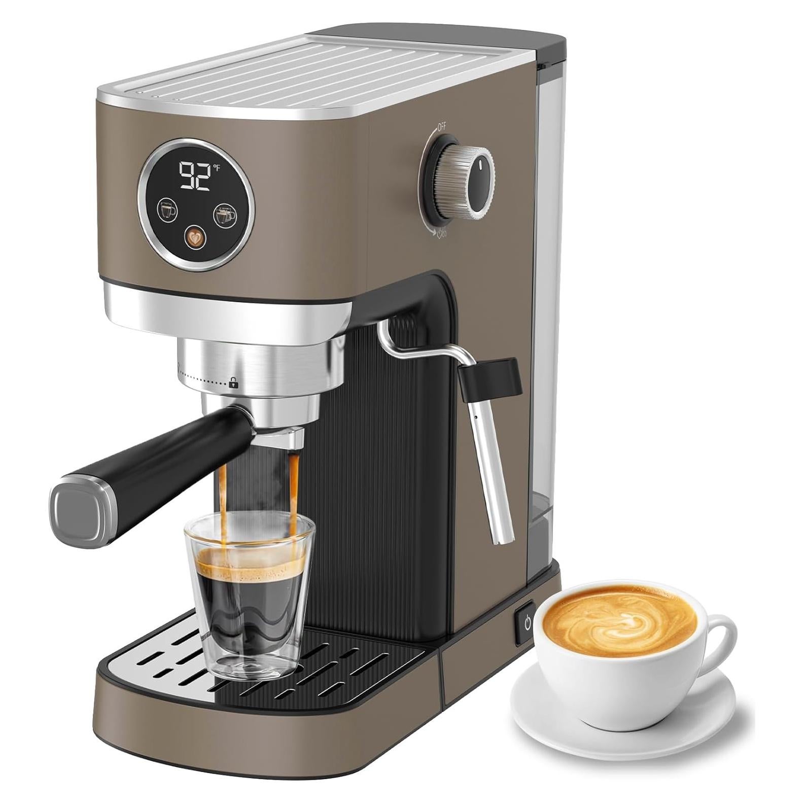 Máquina de café espresso VEGETA 1350W 20 bares con espumador