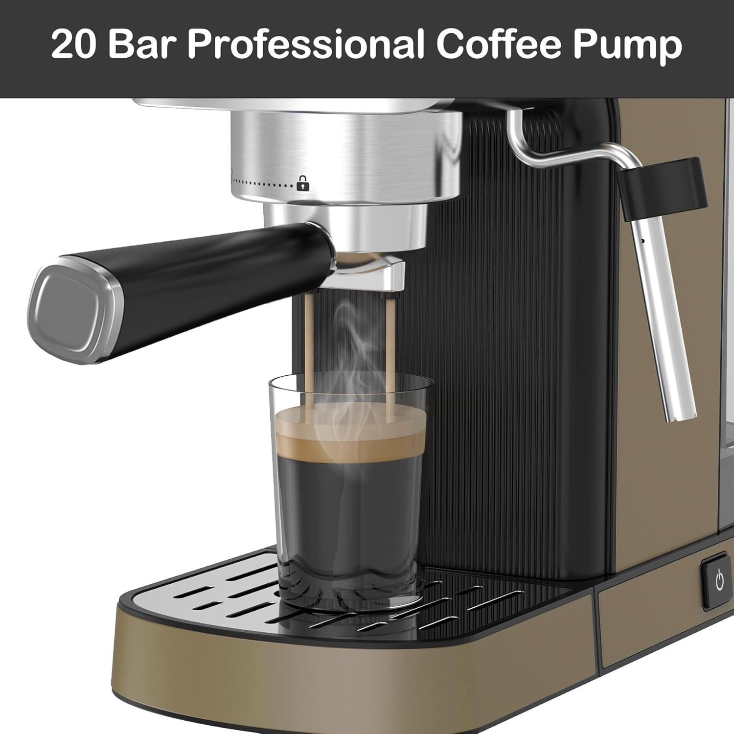 Máquina de café espresso VEGETA 1350W 20 bares con espumador