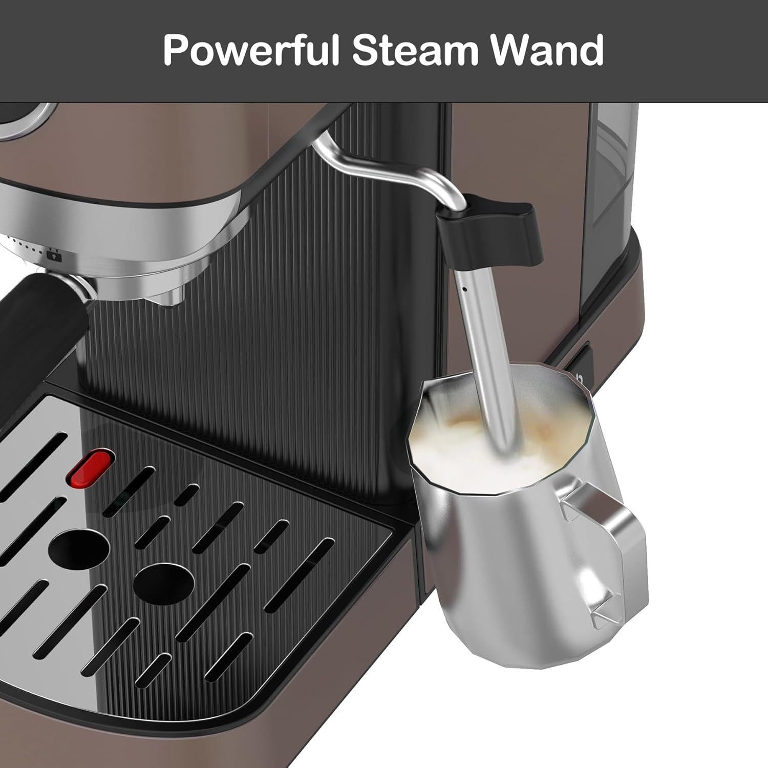 Máquina de café espresso VEGETA 1350W 20 bares con espumador