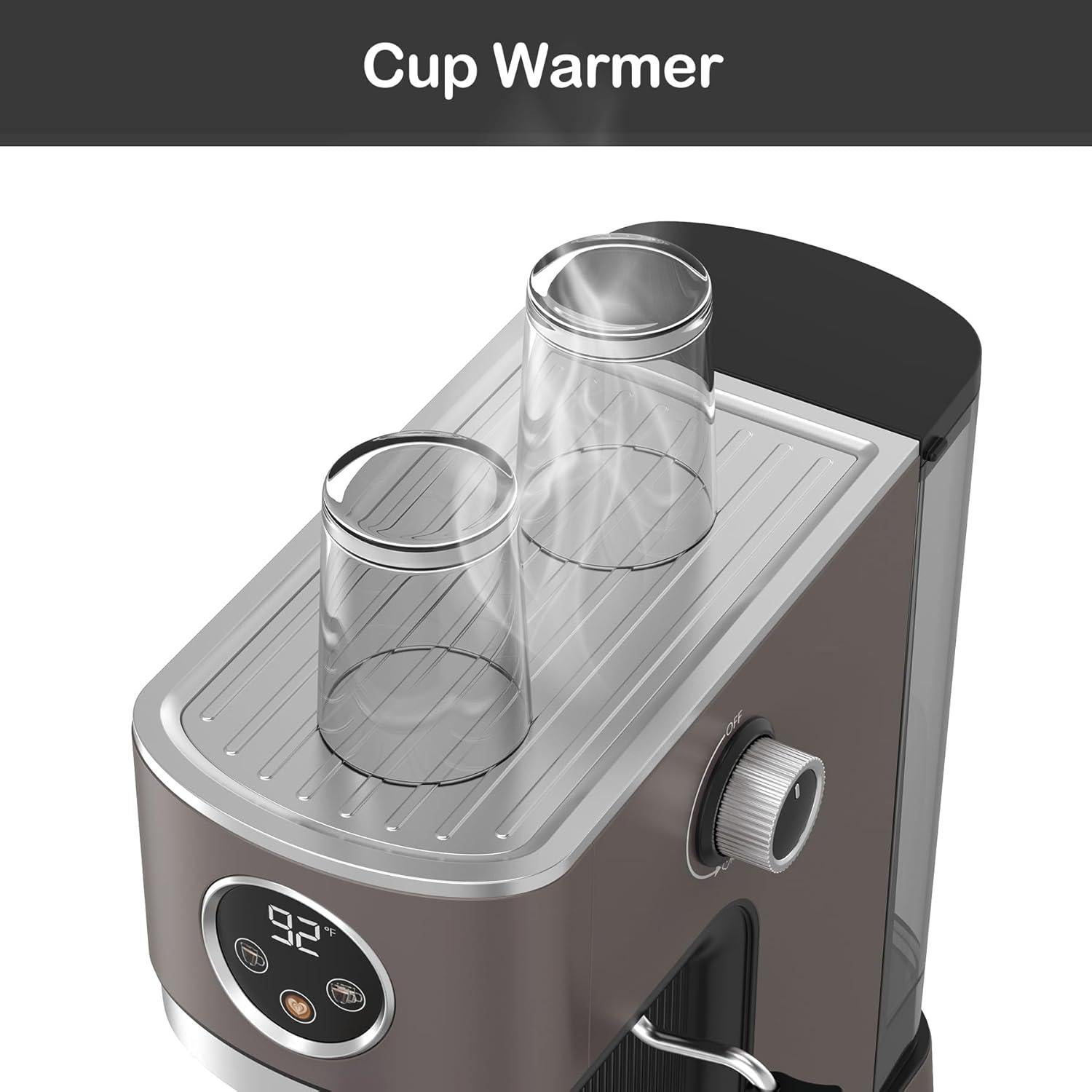 Máquina de café espresso VEGETA 1350W 20 bares con espumador