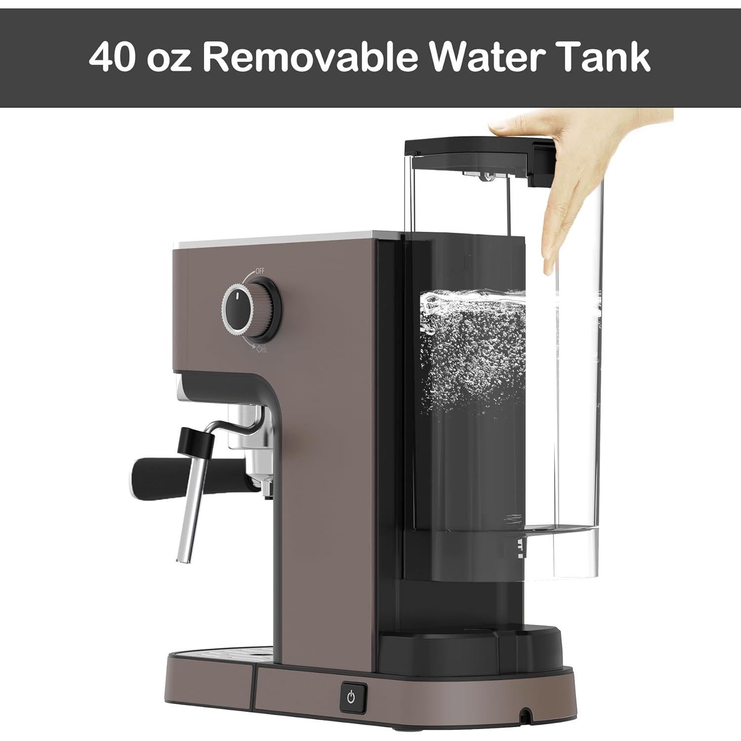 Máquina de café espresso VEGETA 1350W 20 bares con espumador