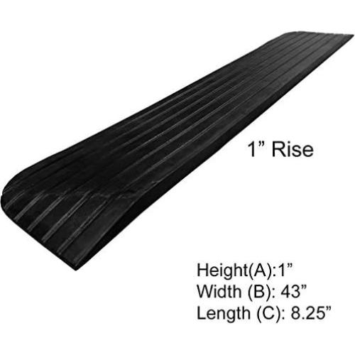 Rampa de Umbral de Goma Electriduct 1" (2.54 cm) 43" W