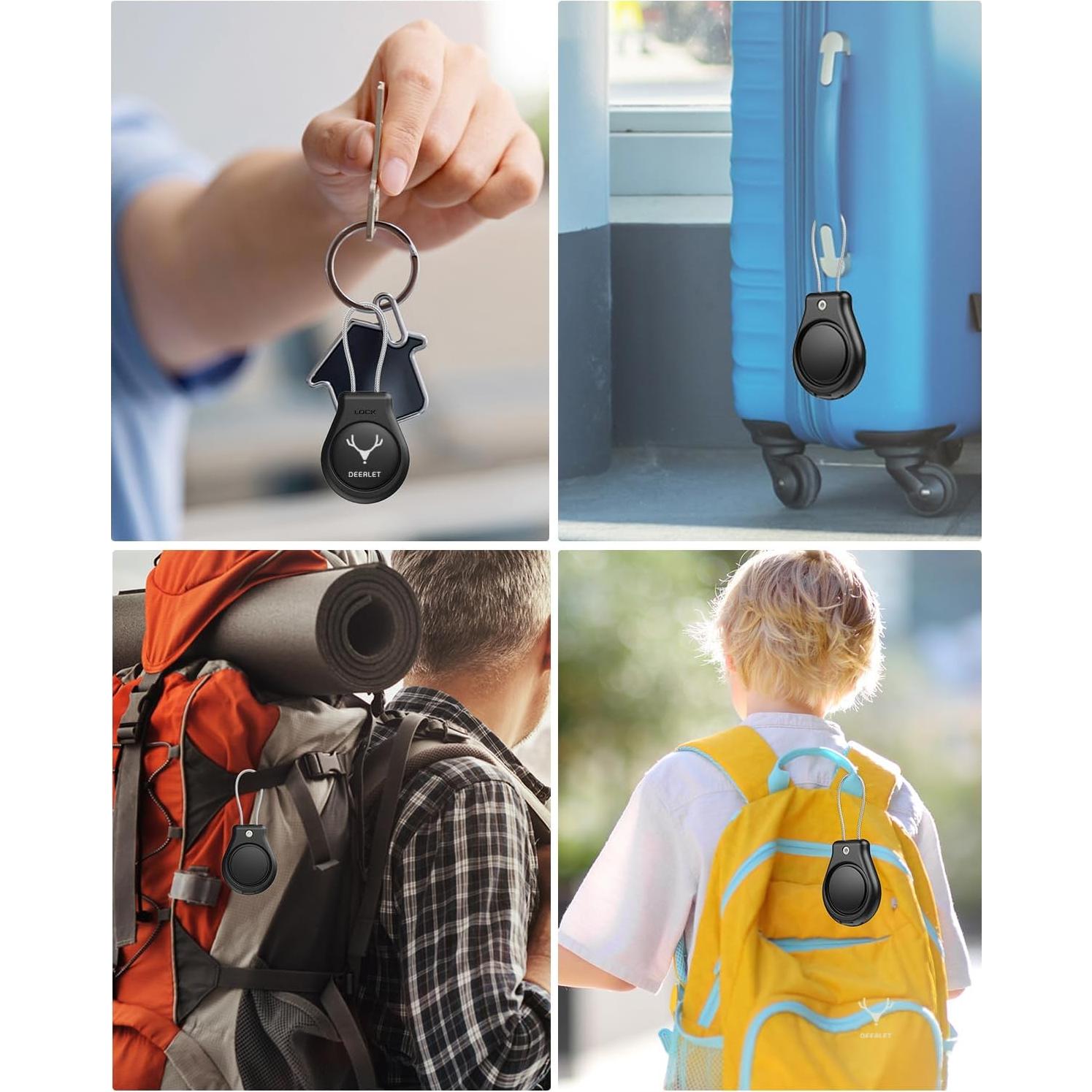Soporte para AirTag DEERLET Impermeable IPX8 con Cable de Alambre
