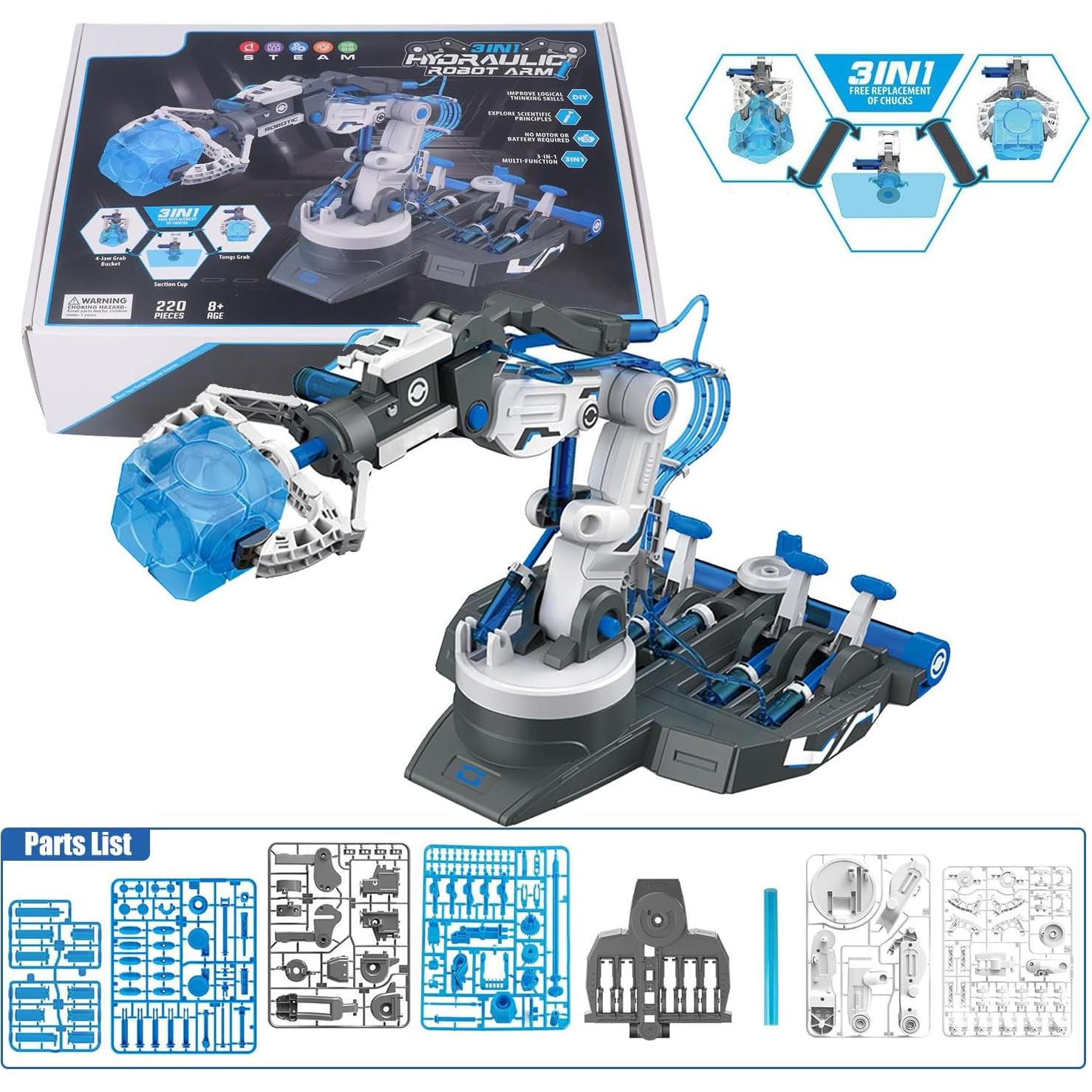 Kit de Brazo Robótico Hidráulico Tissting 3 en 1 para Niños