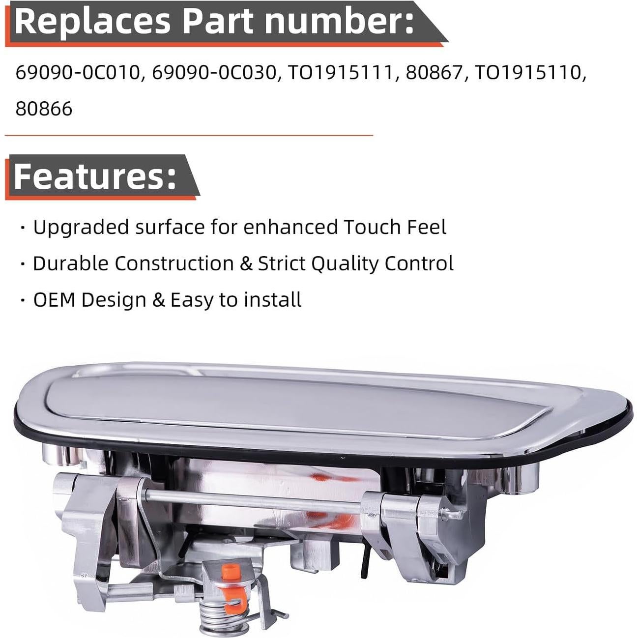 Mango de Puerta Trasera Toyota Tundra 2000-2006 Cromado