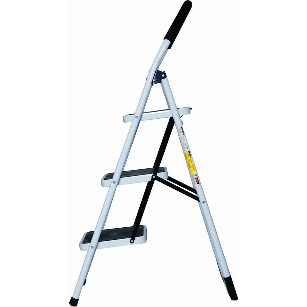 Escalera Plegable Good Life 3 Pasos Acero 300 kg Antideslizante