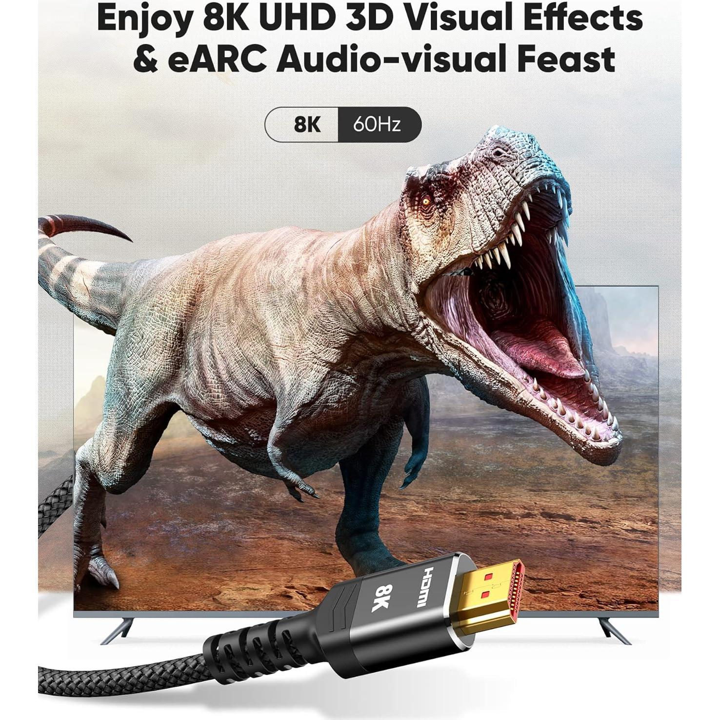 Cables HDMI 2.1 Highwings 0.5M 2-Pack Ultra Alta Velocidad