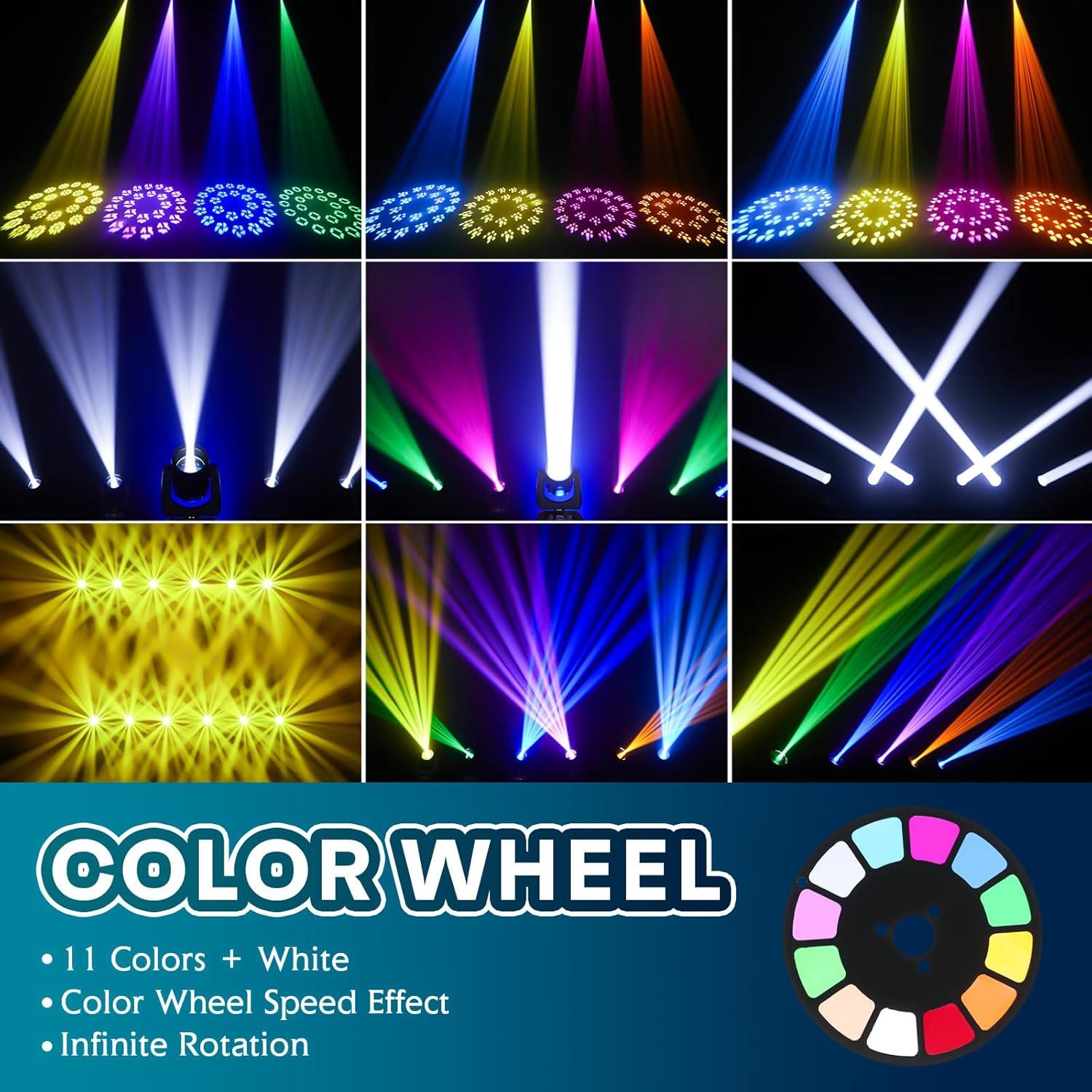 Cabeza Móvil LED 200W XFALIGHTS con 14 Gobos y 11 Colores