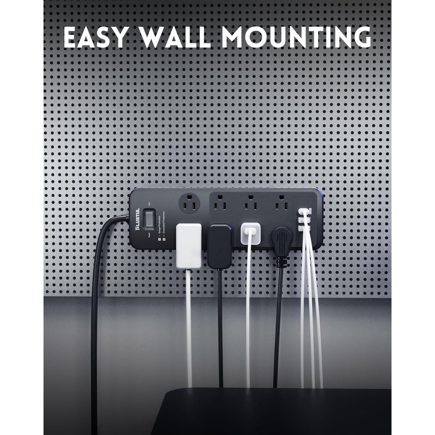 Regleta de Protección Sobretensiones PLUGTUL 8 Salidas 20W USB-C