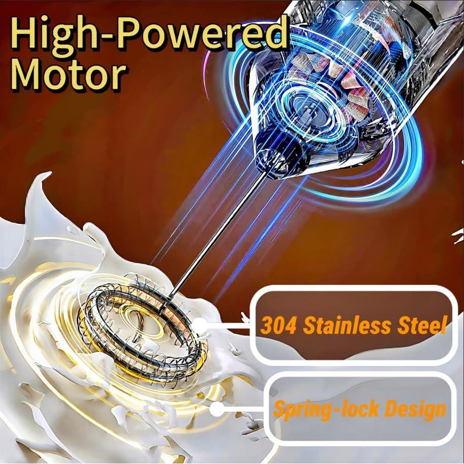 Espumador de Leche Eléctrico Bovoey 500W Negro 0.22L