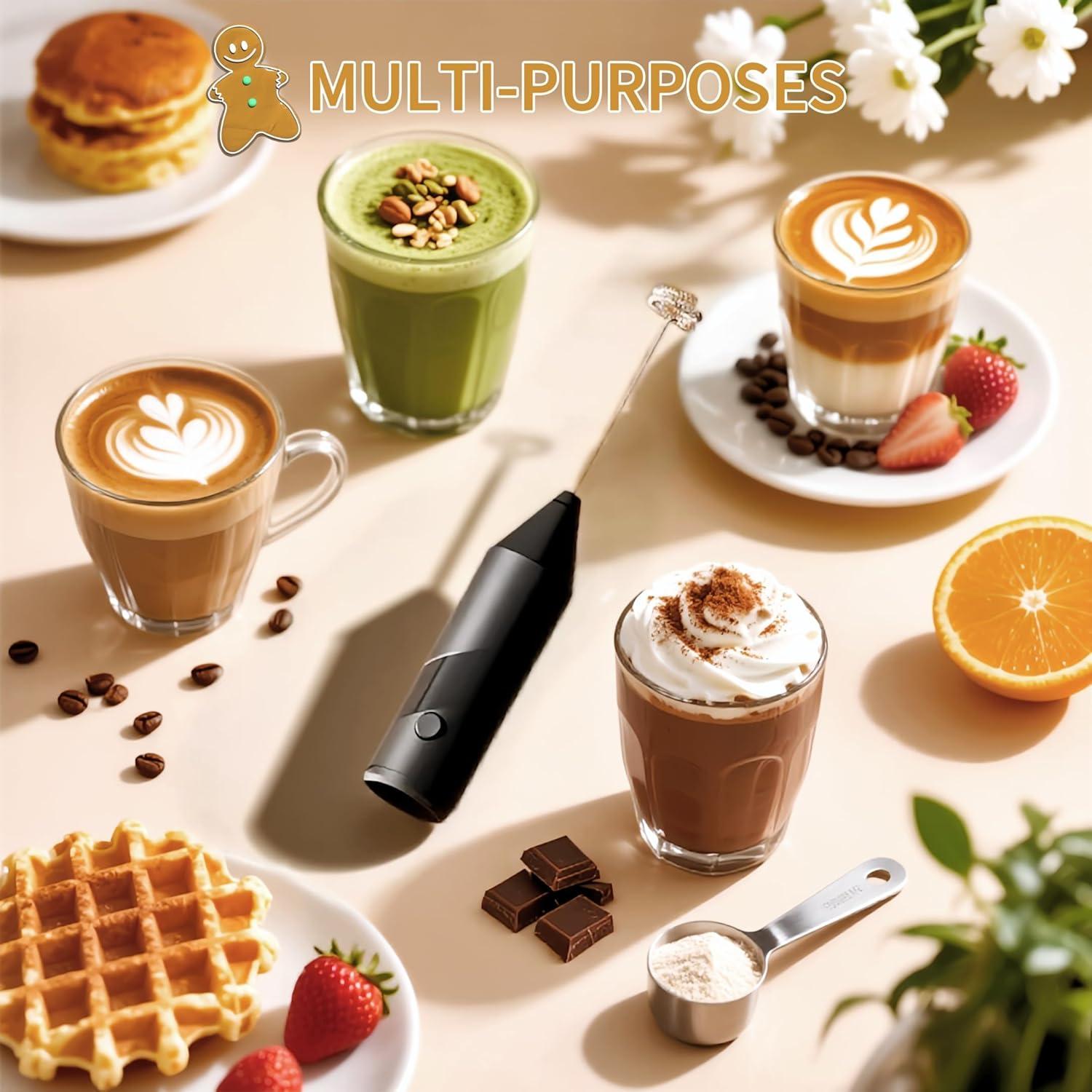 Espumador de Leche Eléctrico Bovoey 500W Negro 0.22L