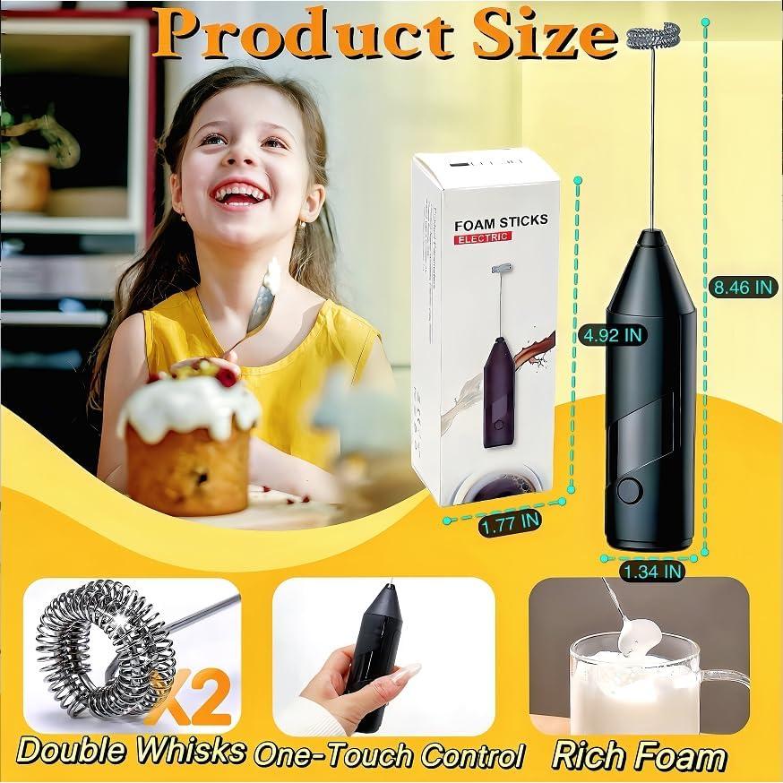 Espumador de Leche Eléctrico Bovoey 500W Negro 0.22L