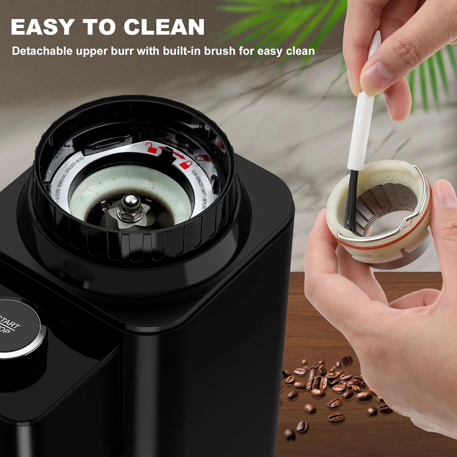 Molino de café eléctrico binROC CG202, 48 configuraciones, 250g