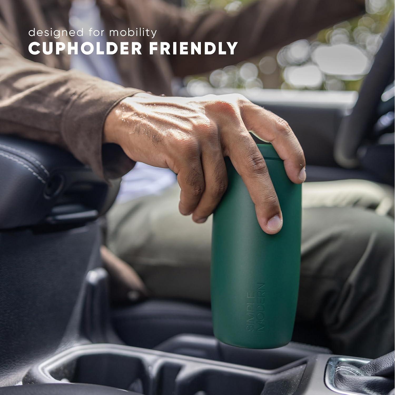 Taza de Café de Viaje Simple Modern 12oz Aislada Cerámica Negro