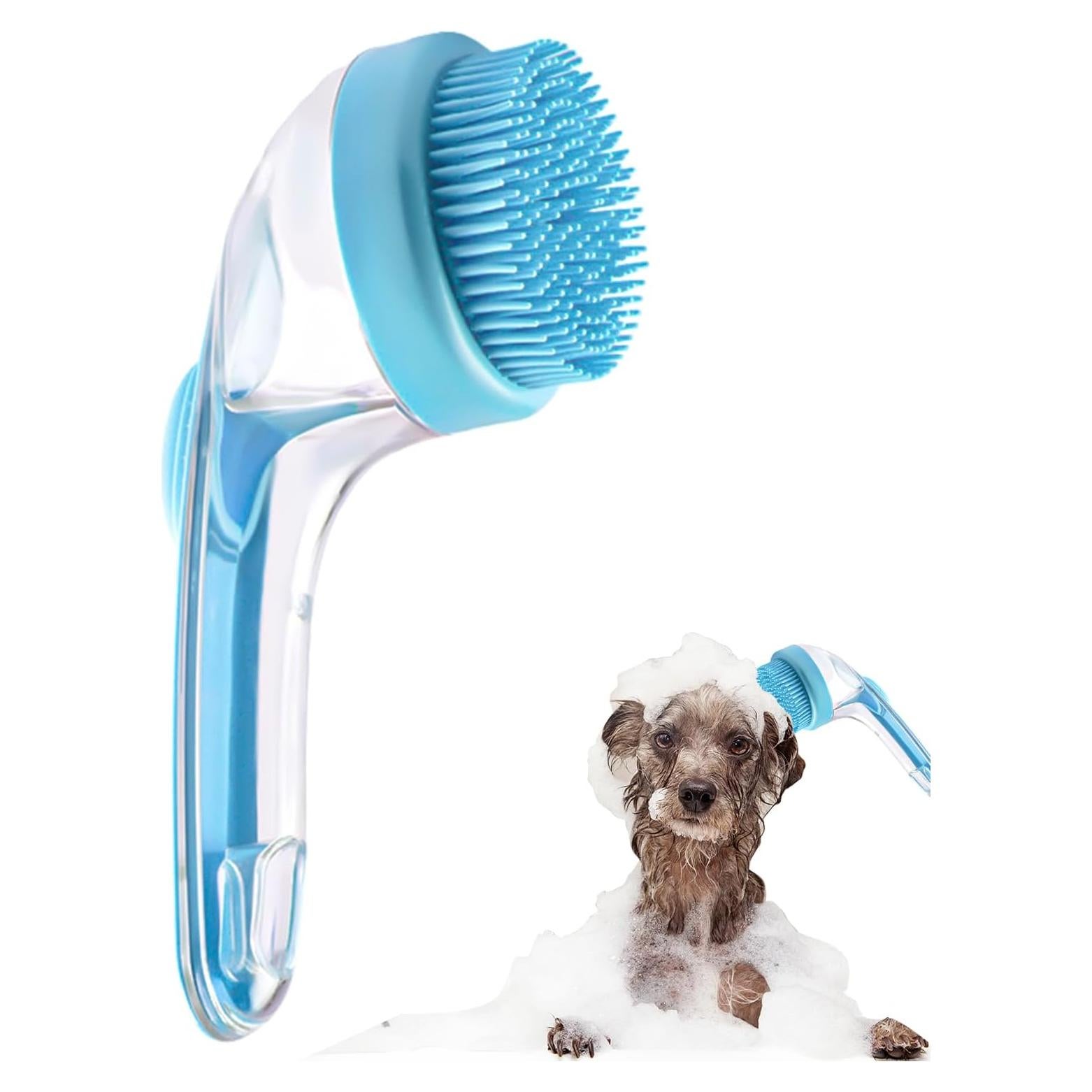 Cepillo de Baño 2 en 1 DVHNMK con Dispensador de Champú Azul