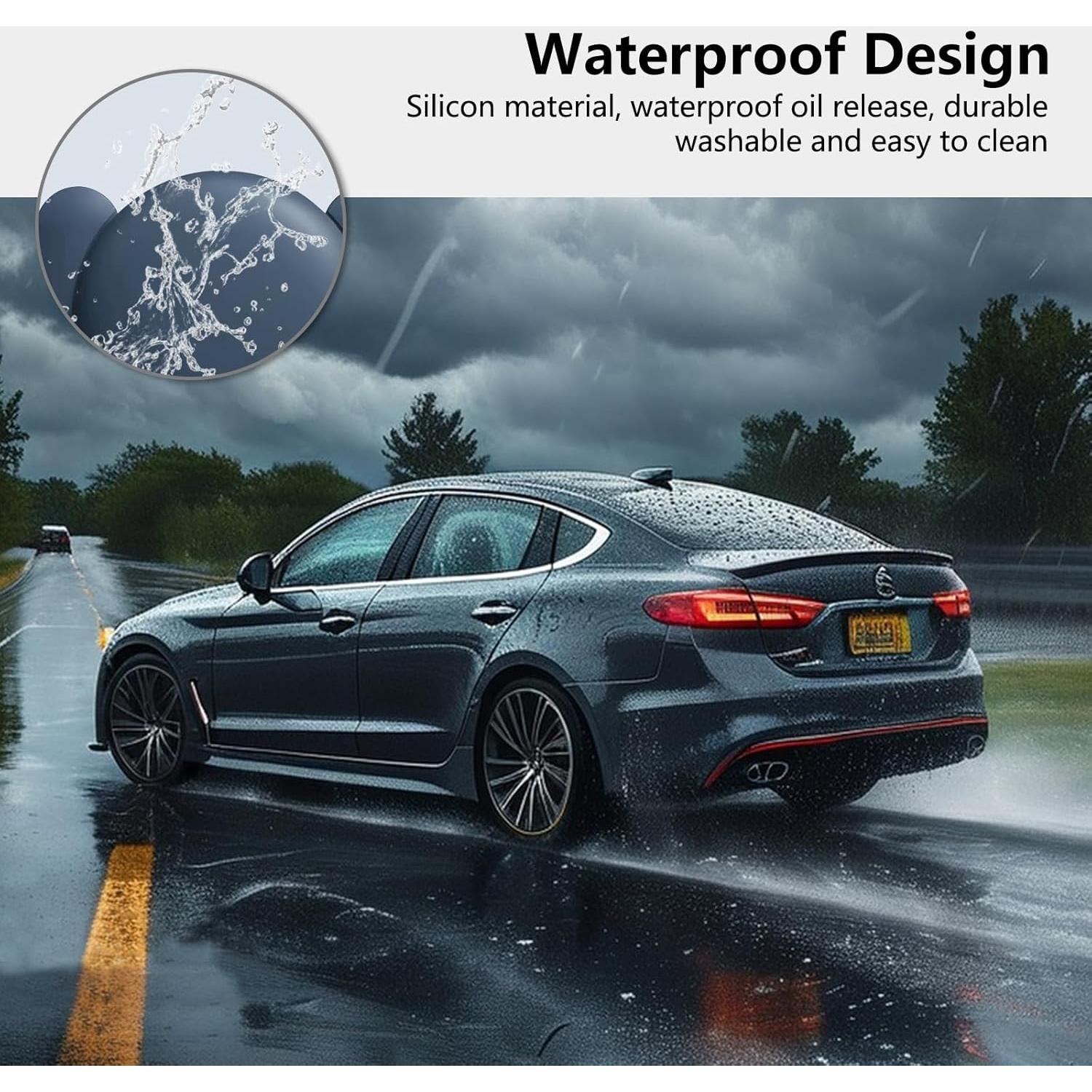 Funda Magnética Frylaa para Airtag - 2 Piezas Silicona Negra y Azul