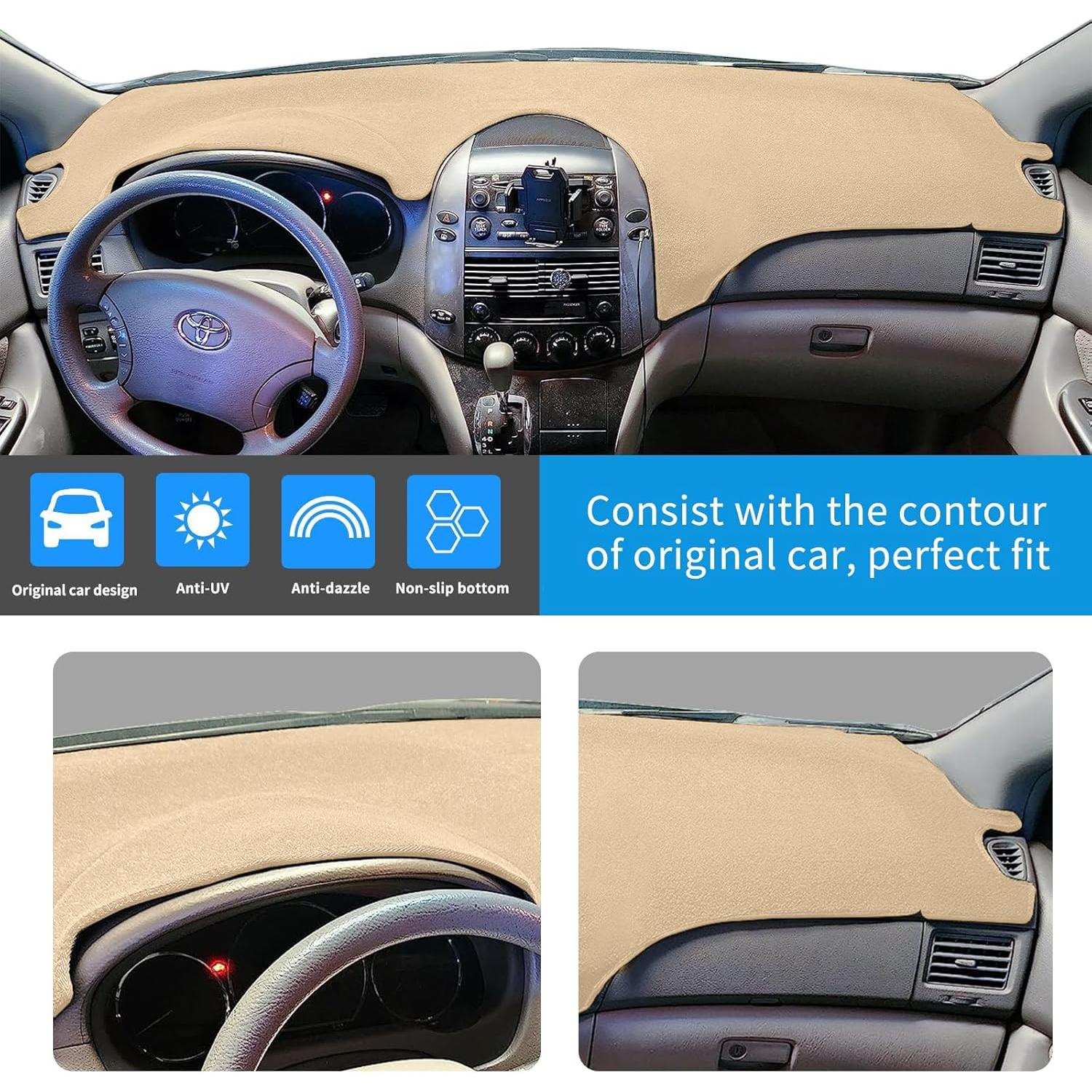 Funda de Tablero HanLanKa Beige para Toyota Sienna 2004-2010
