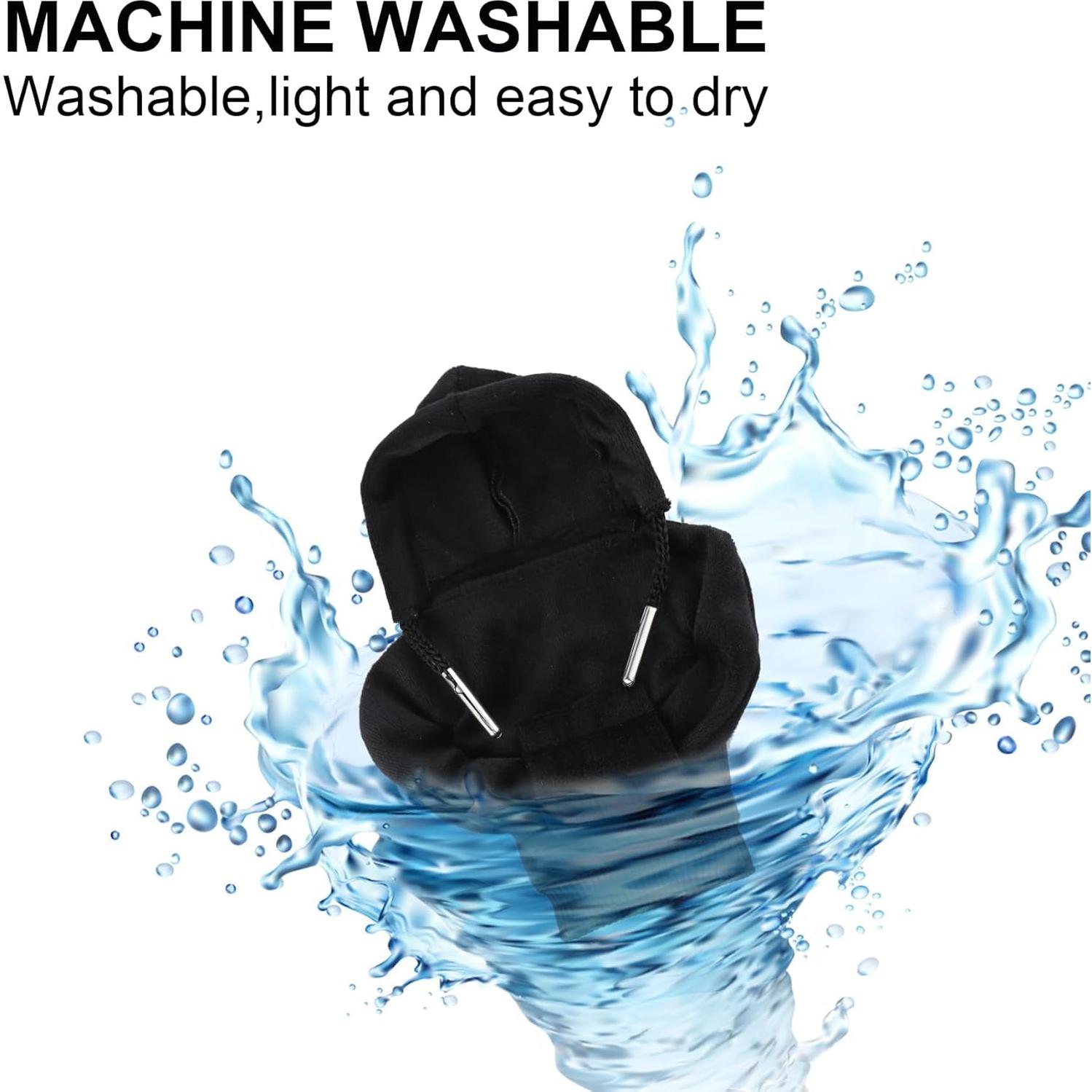 Urehepo Car Gear Shift Cover, Automotive Shift Knob Cover Hoodie for Car Decoration, Universal Fit Shift Gear Cover, Cute Car Interior Accessories(Black)