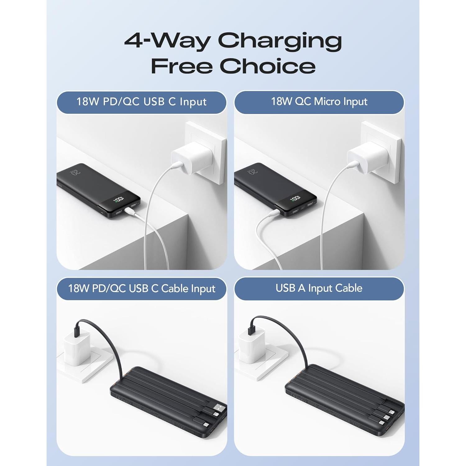 Banco de Energía 20000mAh Orfeika Carga Rápida 20W USB-C