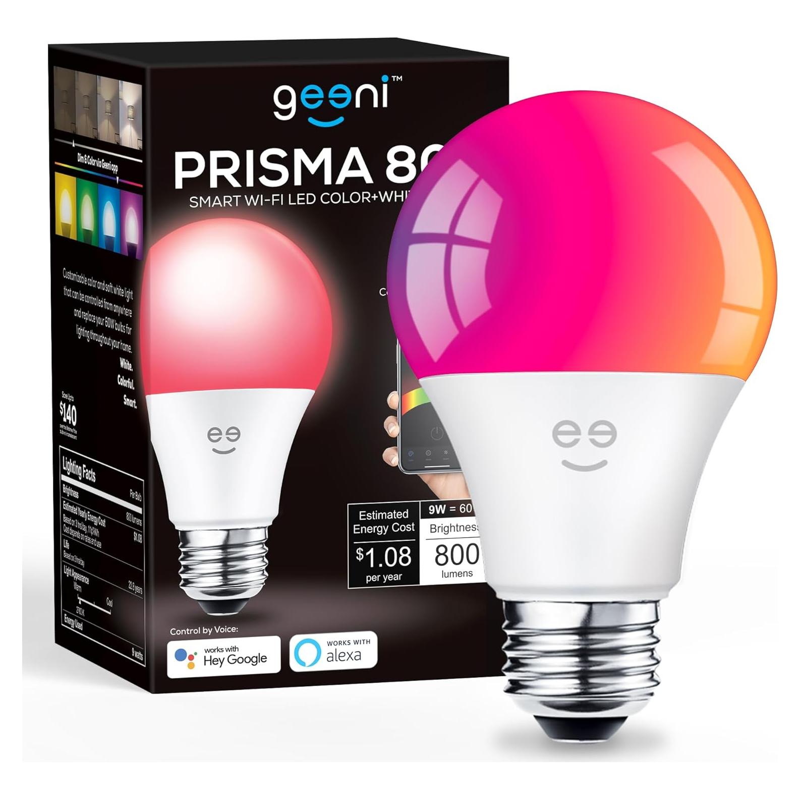 Bombilla Inteligente Geeni Prisma A19 LED RGBW 800 Lúmenes