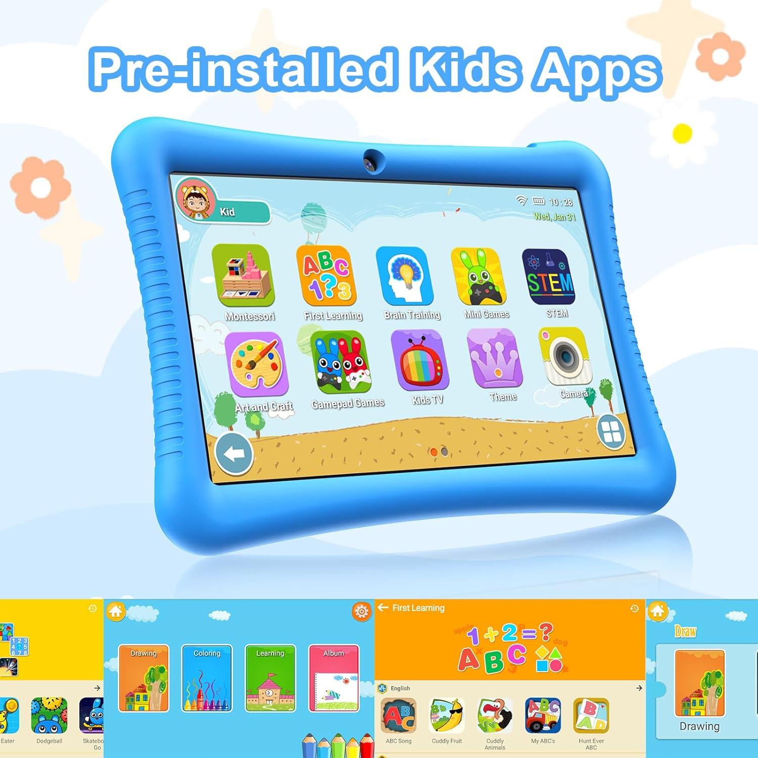 Tableta Android 13 Fivahiva 10.1" para Niños 32GB GPS