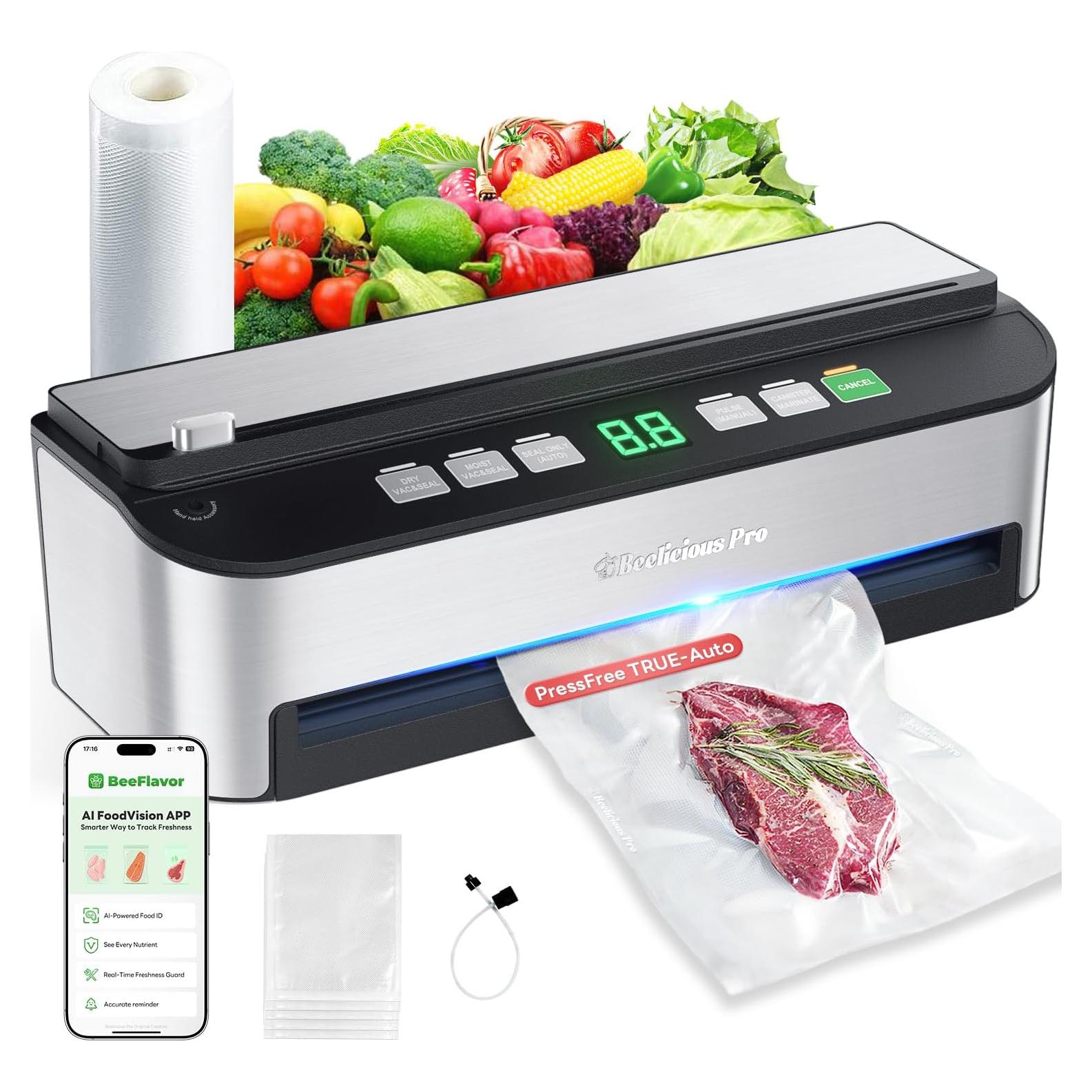 Selladora al Vacío Beelicious Pro Automática 120W 8-en-1