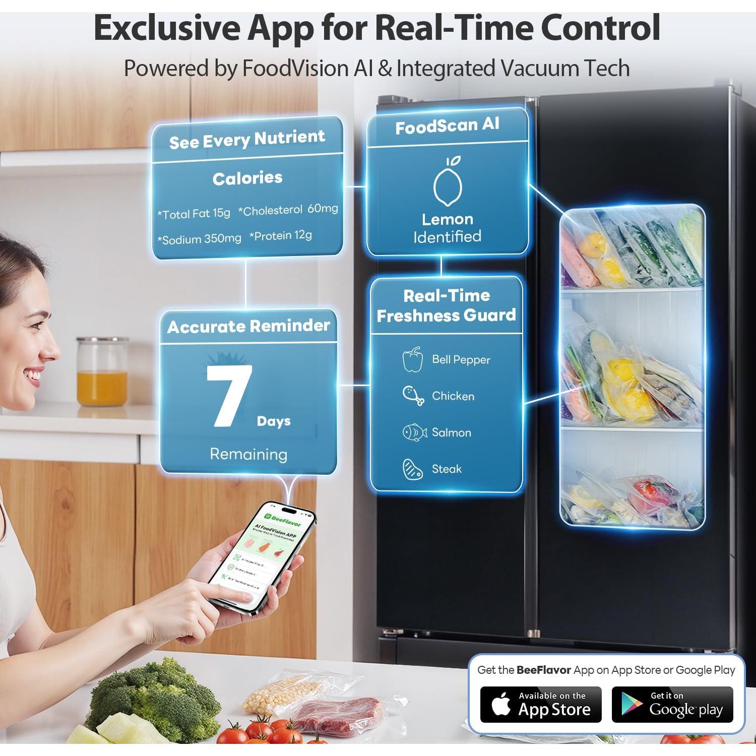 Selladora al Vacío Beelicious Pro Automática 120W 8-en-1