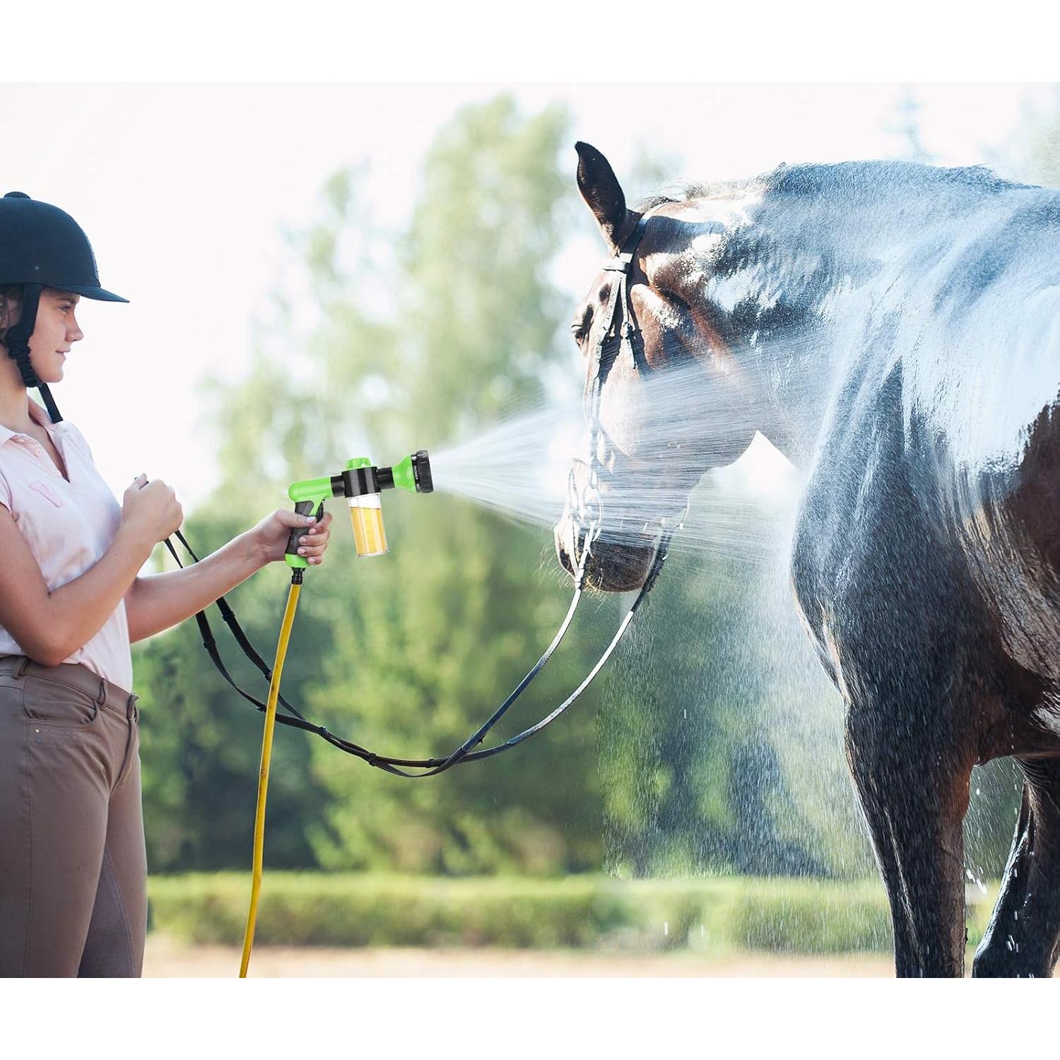 Boquilla de Manguera con Dispensador de Jabón Weewooday Verde