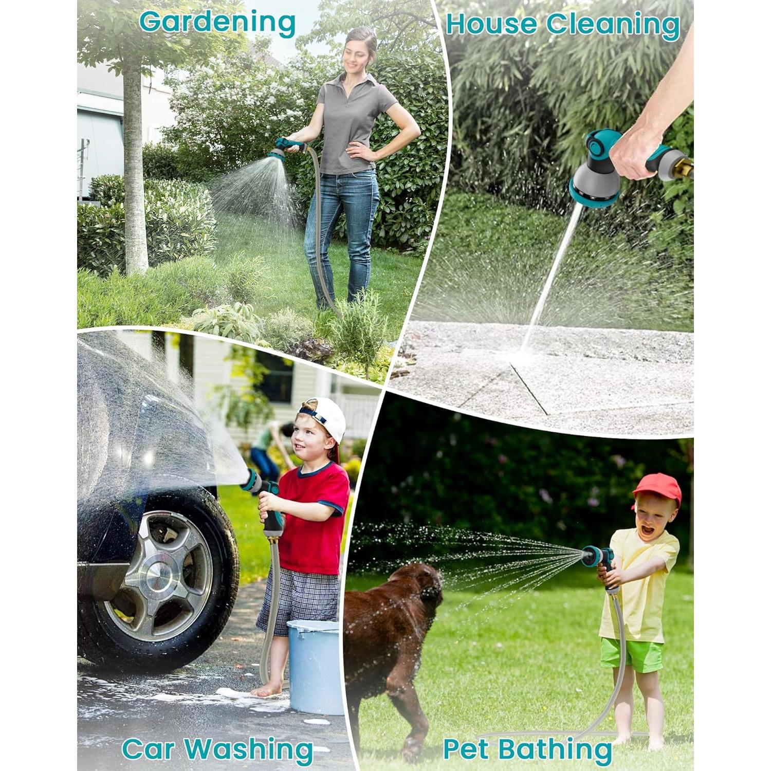 Carrete de Manguera de Jardín KUPAKY 10m Retráctil Gris