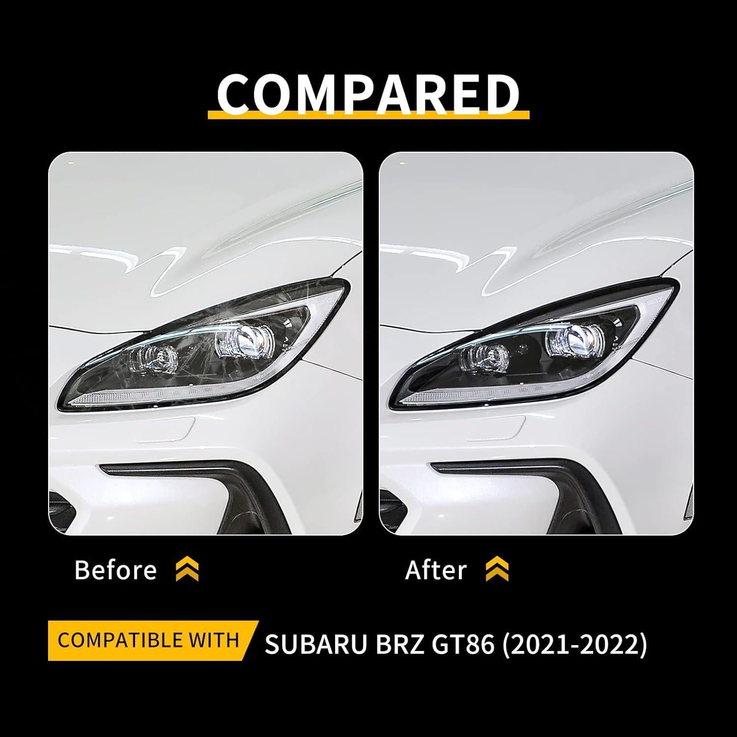 Película de Protección de Faros KUNGKIC para Toyota GR86/Subaru BRZ 2021-2025