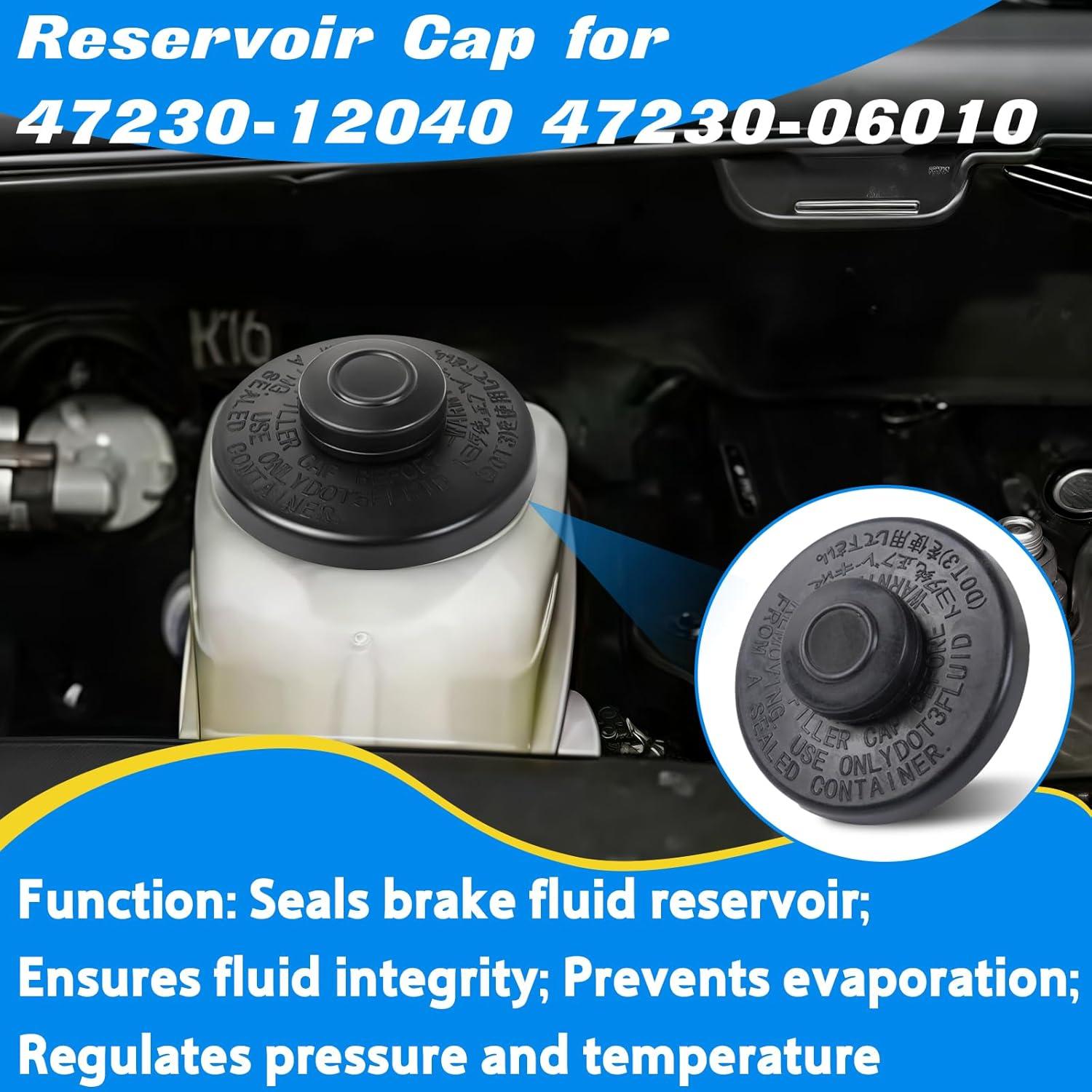 Tapa depósito líquido freno Nvguoes 47230-12040 para Toyota