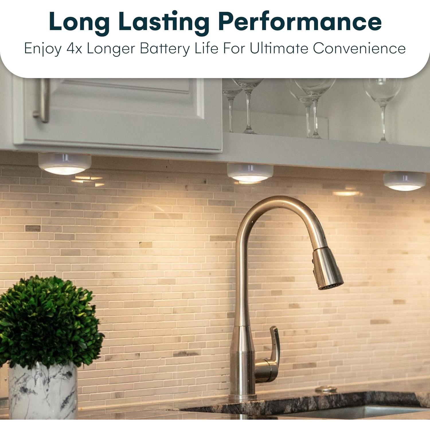 Luz LED Puck Inalámbrica London Johnson 3 Piezas Control Remoto