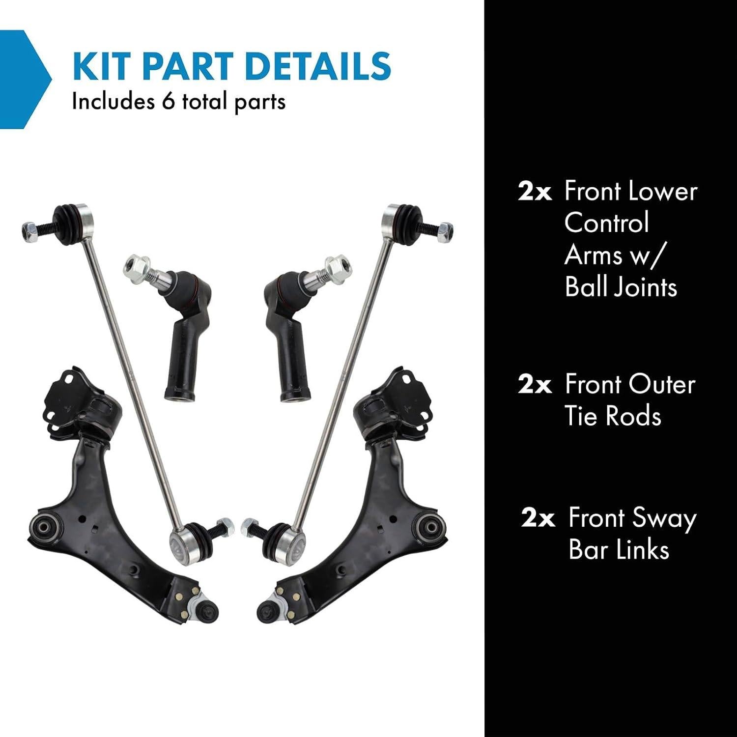 Kit de Dirección y Suspensión TRQ 6 Piezas para Volvo XC60