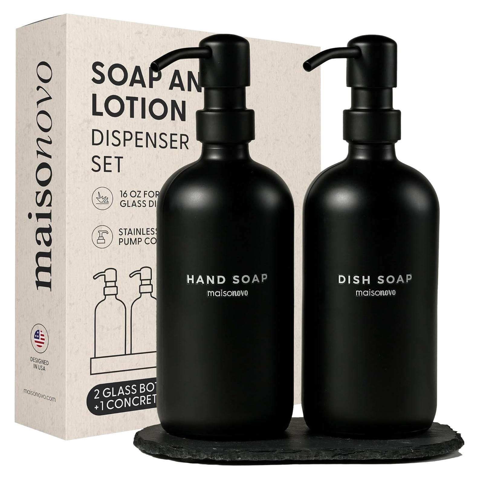 Juego de dispensadores de jabón MaisoNovo 2 piezas 500 ml