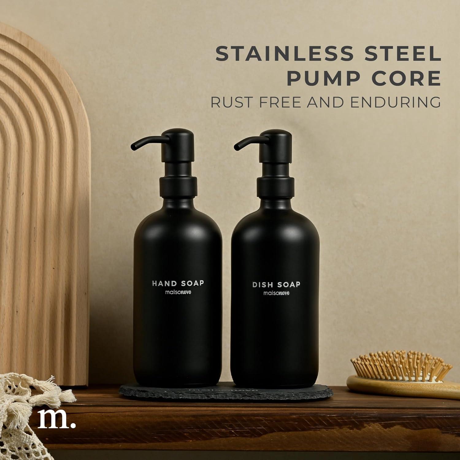 Juego de dispensadores de jabón MaisoNovo 2 piezas 500 ml