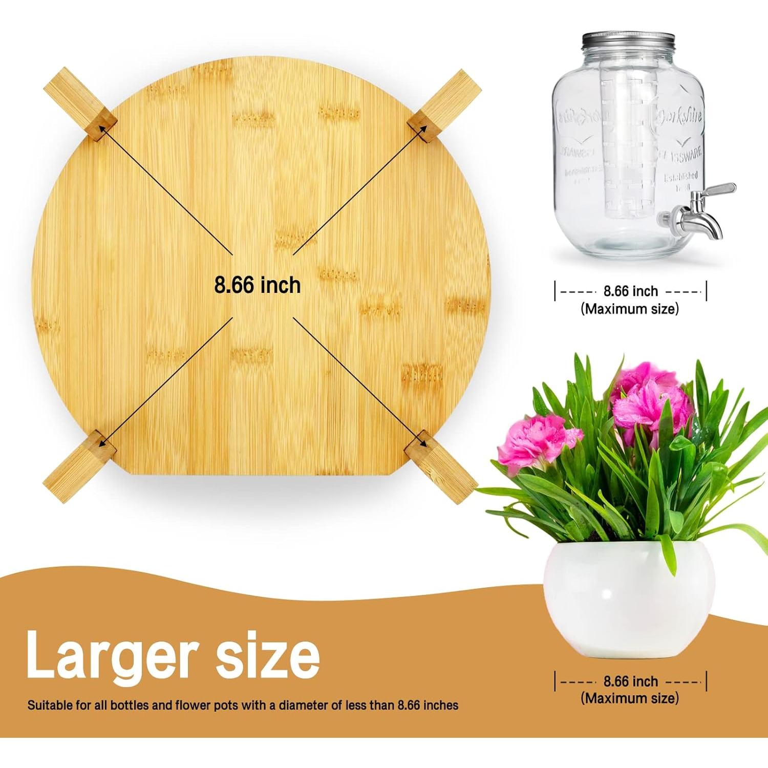 Soporte para Dispensador de Bebidas DD&HAPP Bambú Natural