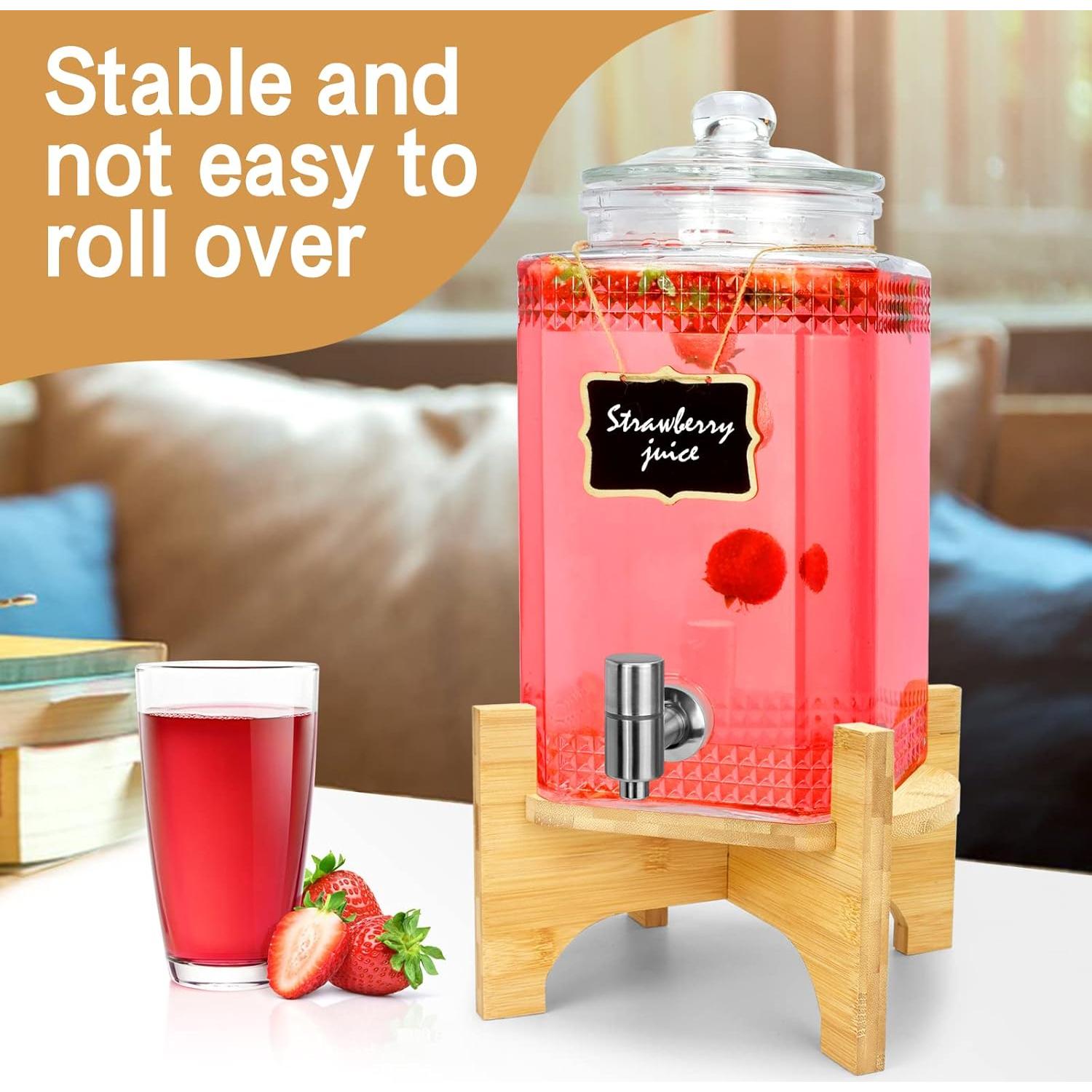 Soporte para Dispensador de Bebidas DD&HAPP Bambú Natural