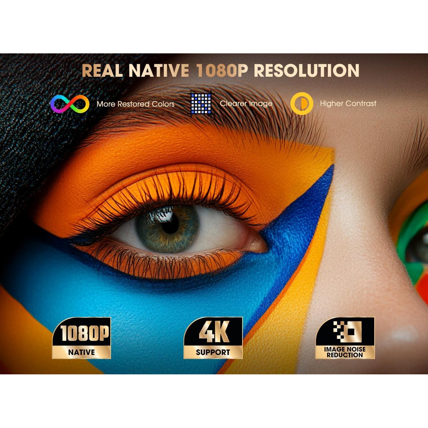 Proyector Inteligente VIZONY E1 Pro 550 Lúmenes 1080P 4K WiFi