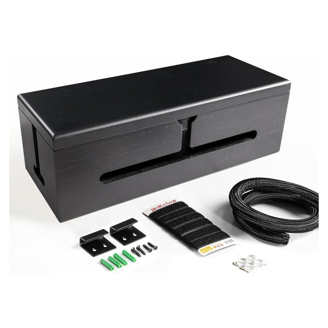 Caja Organizadora de Cables Homebliss Grande - Negro