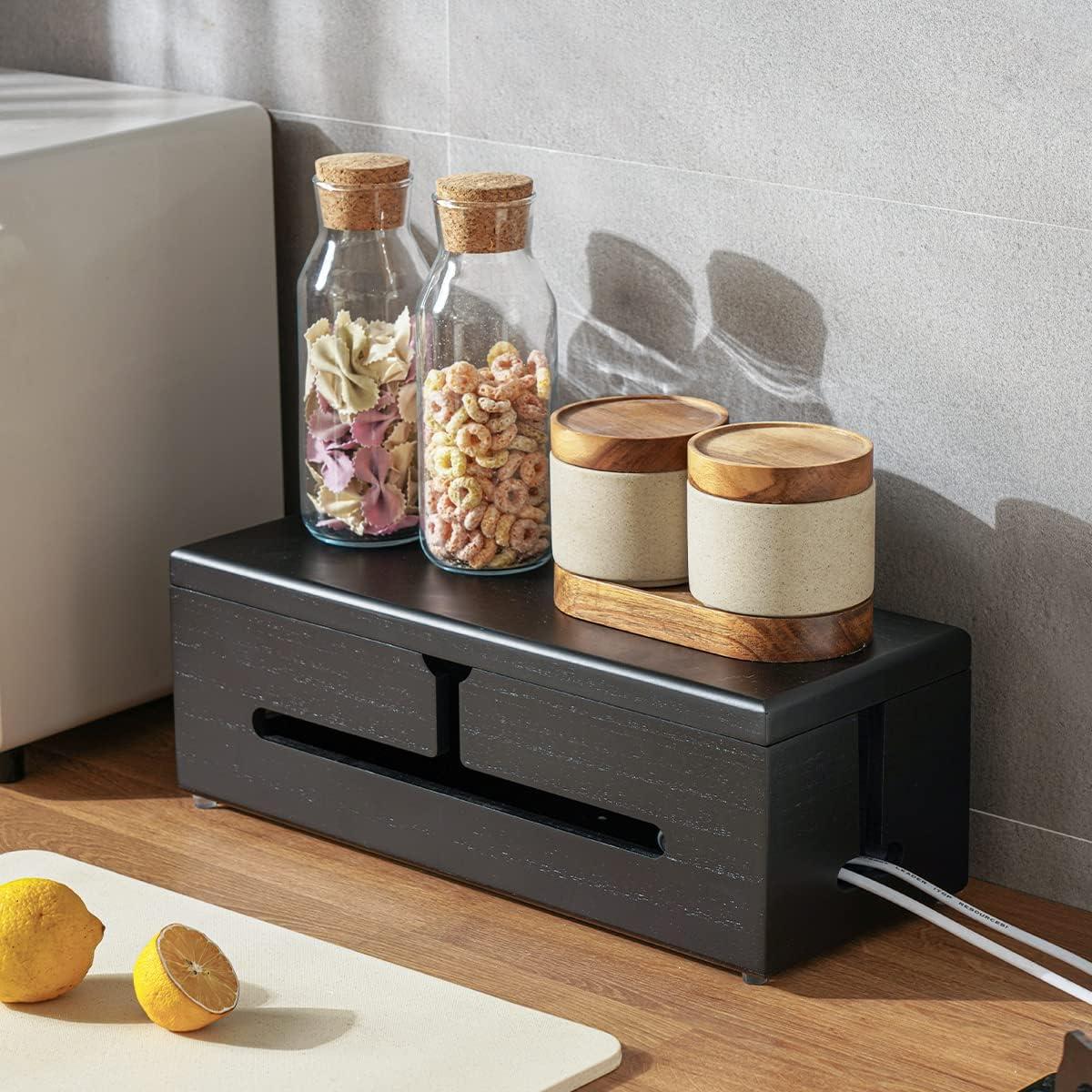 Caja Organizadora de Cables Homebliss Grande - Negro