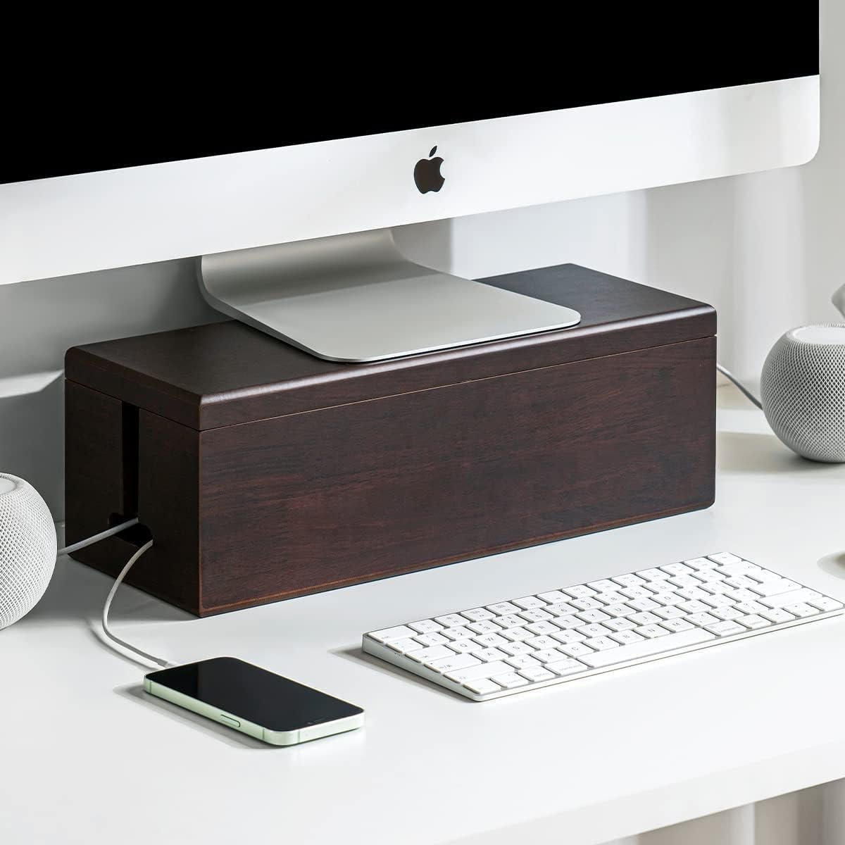 Caja Organizadora de Cables Homebliss Grande - Negro