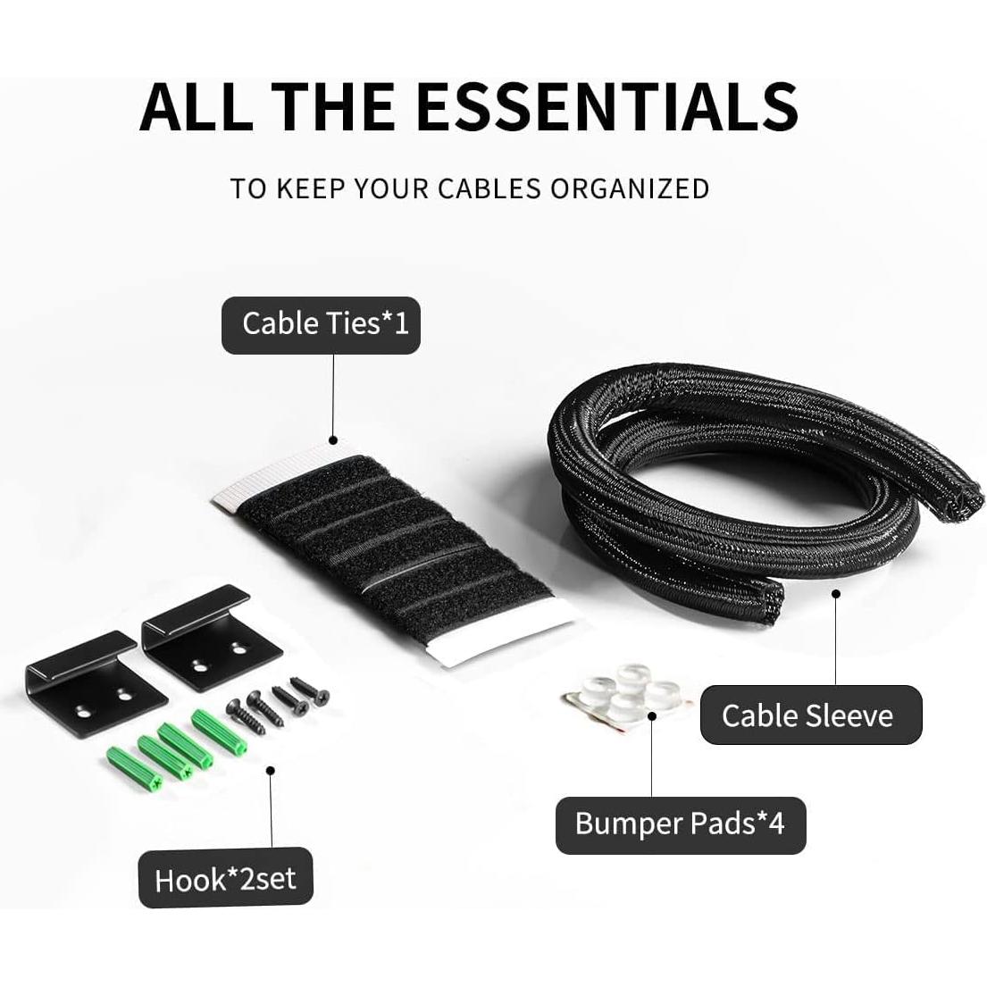 Caja Organizadora de Cables Homebliss Grande - Negro