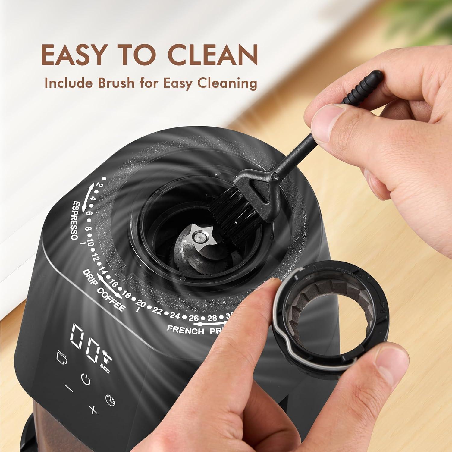 Molino de Café Burr AYCHIRO Eléctrico 30 Configuraciones 2-12 Tazas