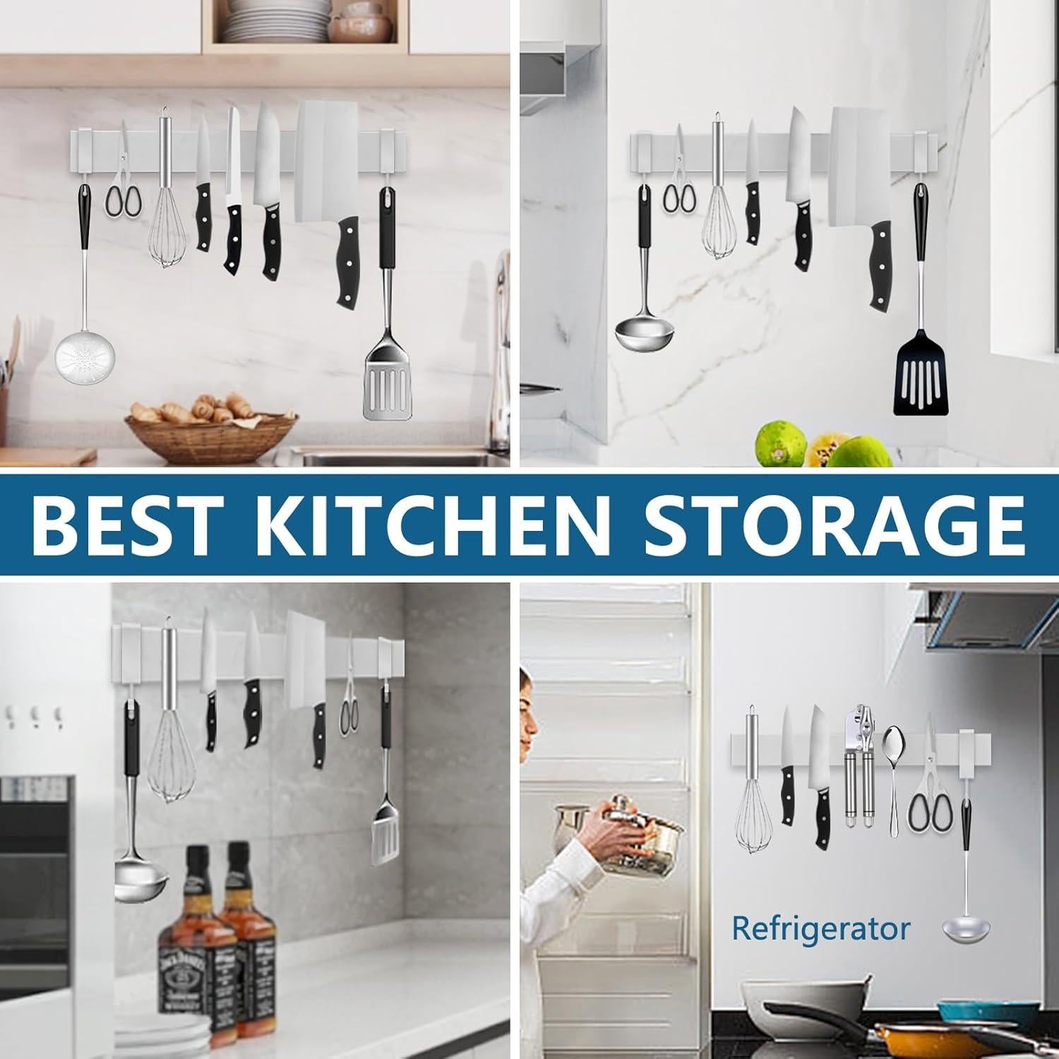 Barra Magnética de Cuchillos 40 cm Acero Inoxidable PENXUA