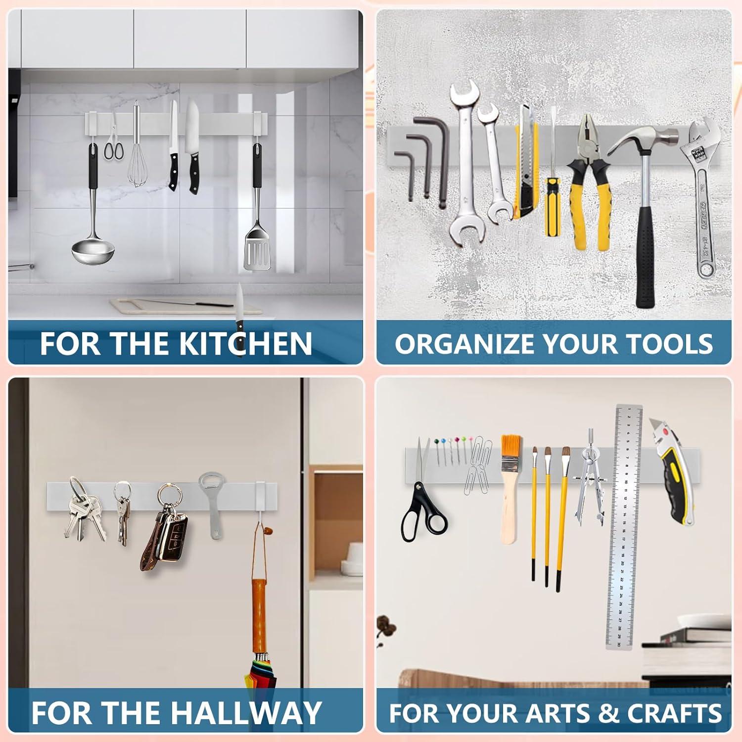 Barra Magnética de Cuchillos 40 cm Acero Inoxidable PENXUA