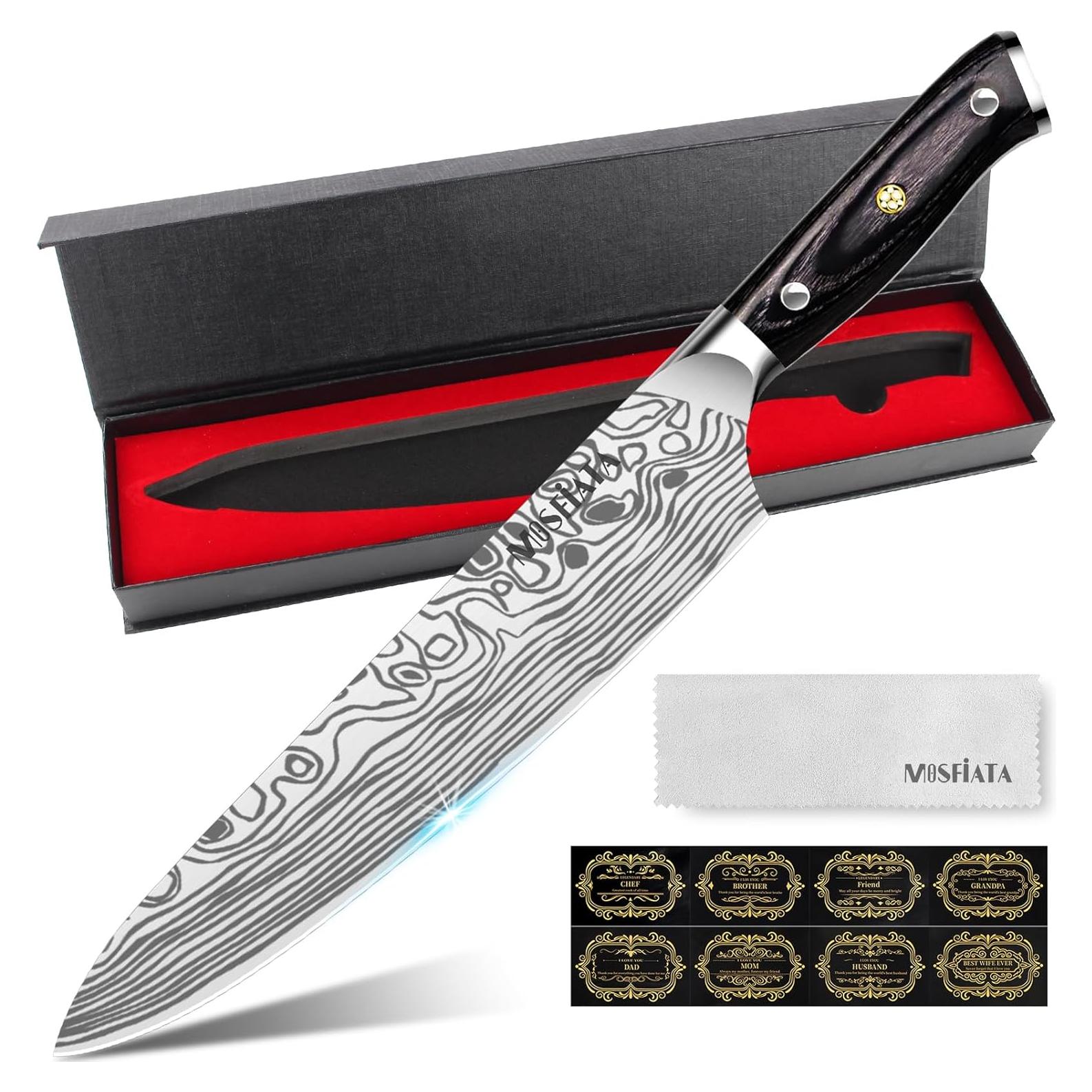 Cuchillo de Chef MOSFiATA 26.9 cm Acero Inoxidable con Protector