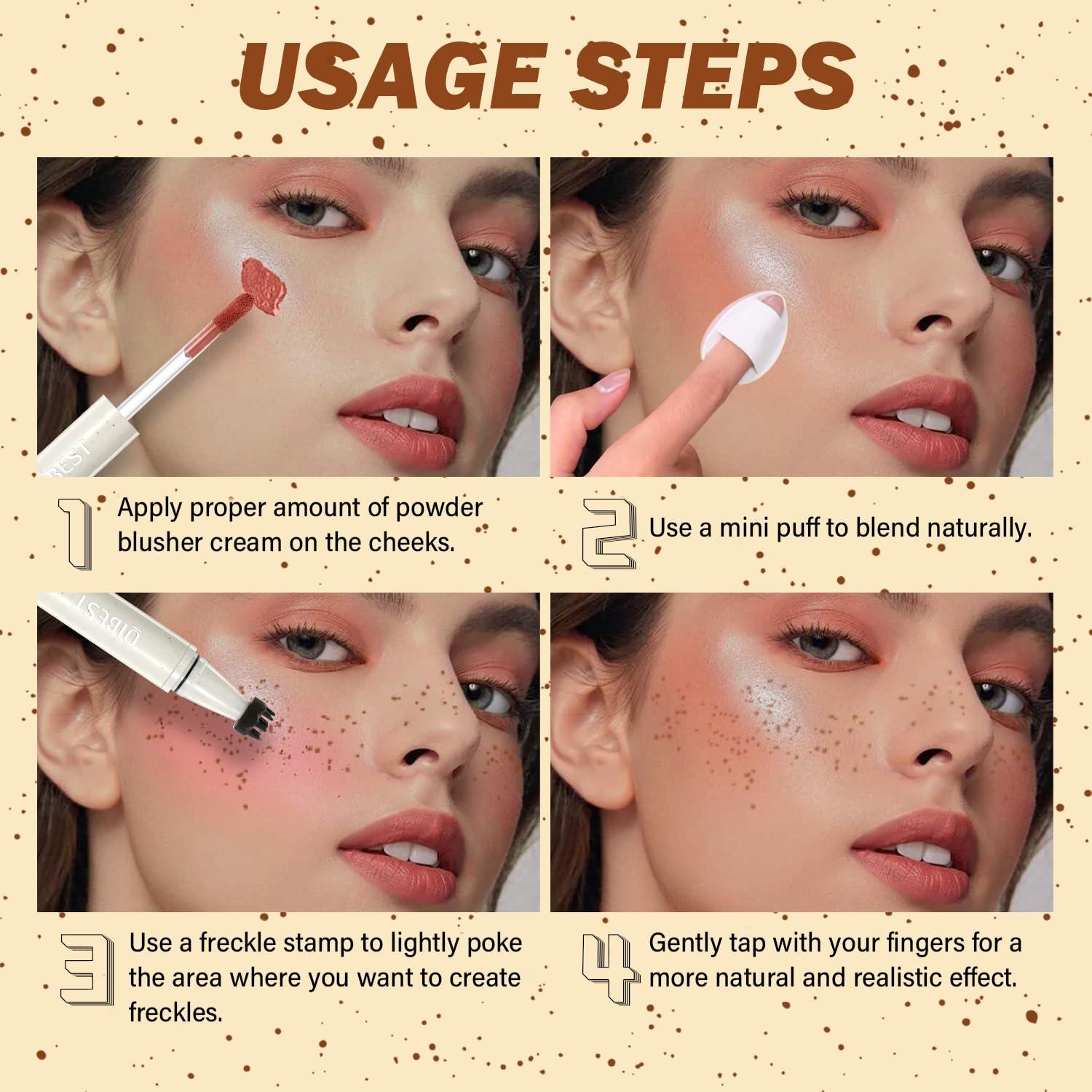 Bolígrafo 2 en 1 de Pecas y Rubor IFVGFB - Natural y Larga Duración