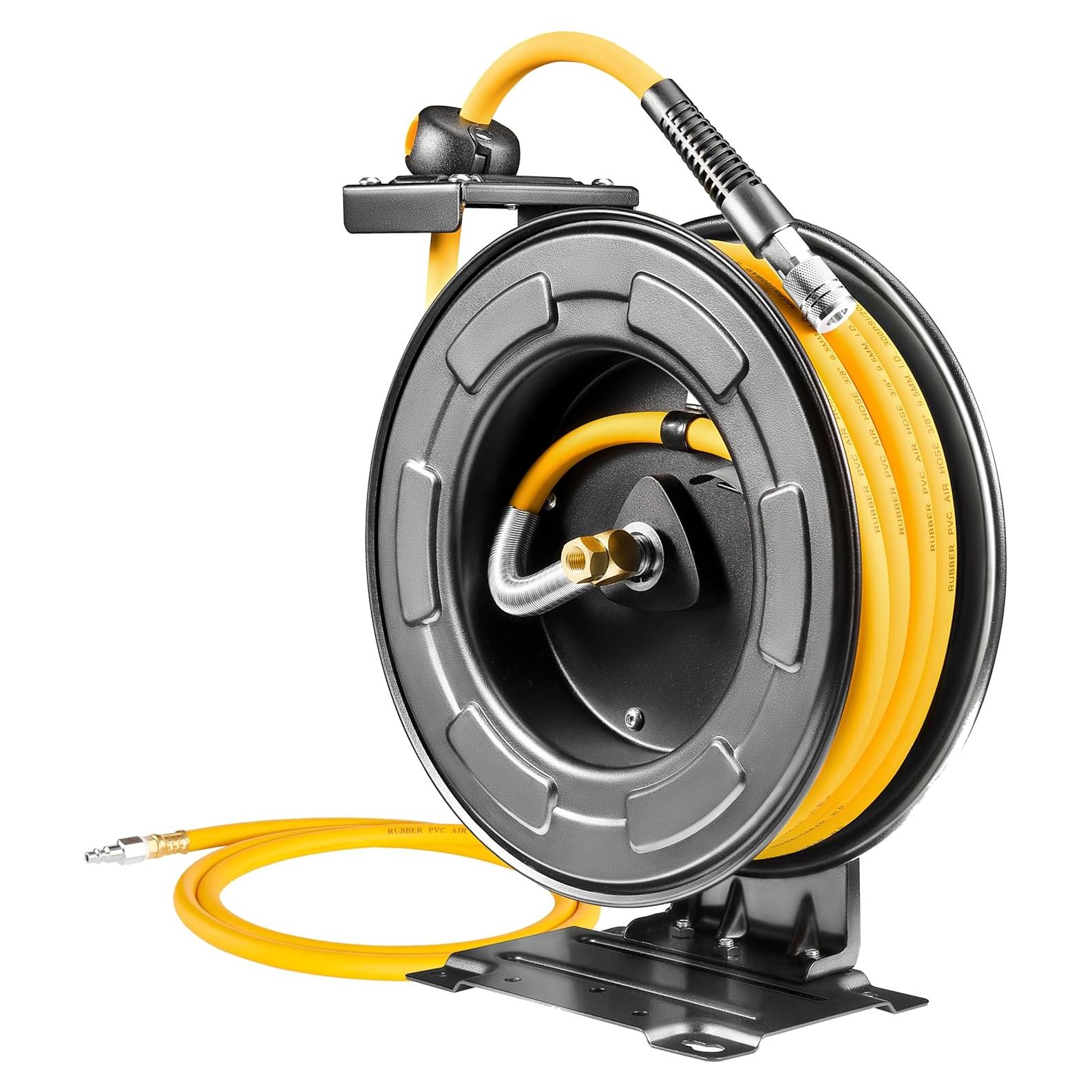 Carrete de Manguera de Aire Retráctil AIRZILLA 15.24m Acero