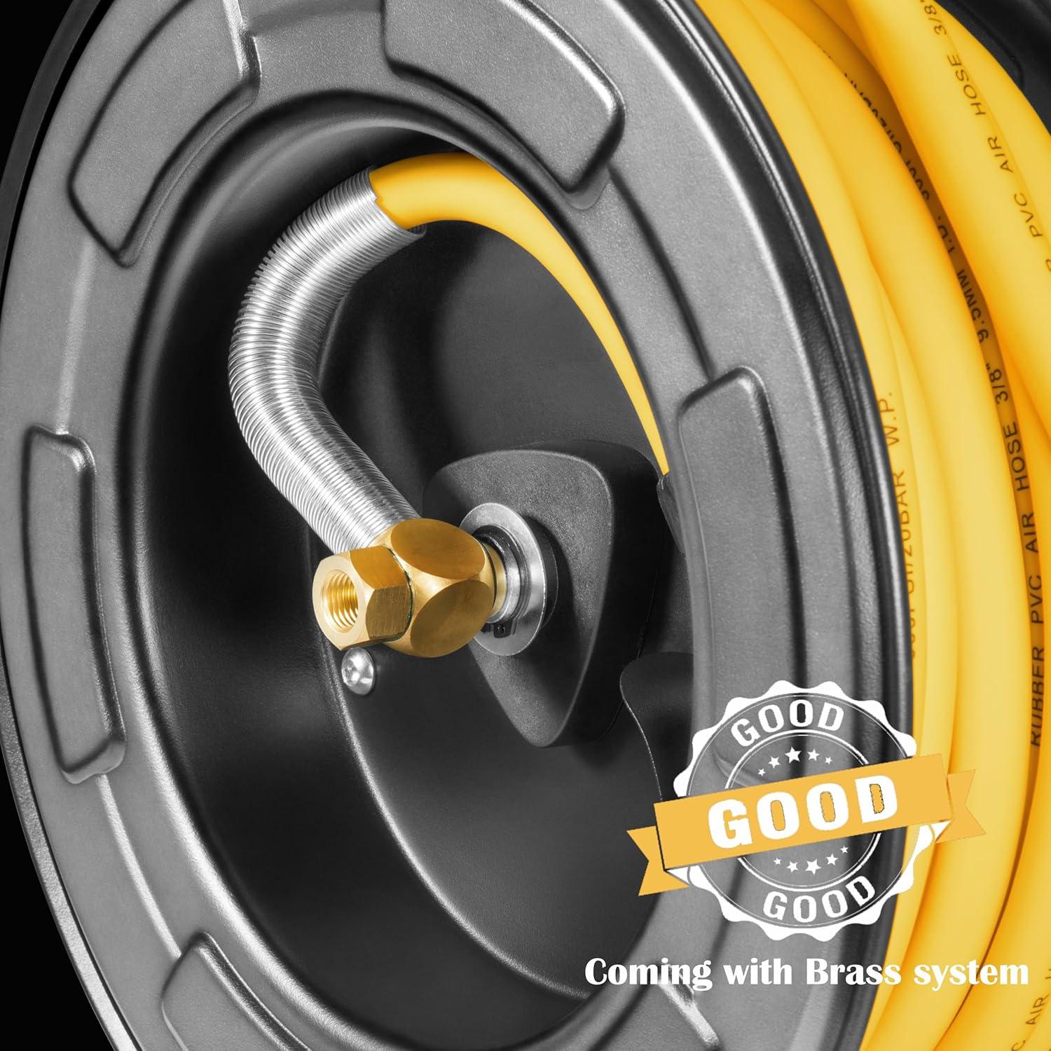 Carrete de Manguera de Aire Retráctil AIRZILLA 15.24m Acero